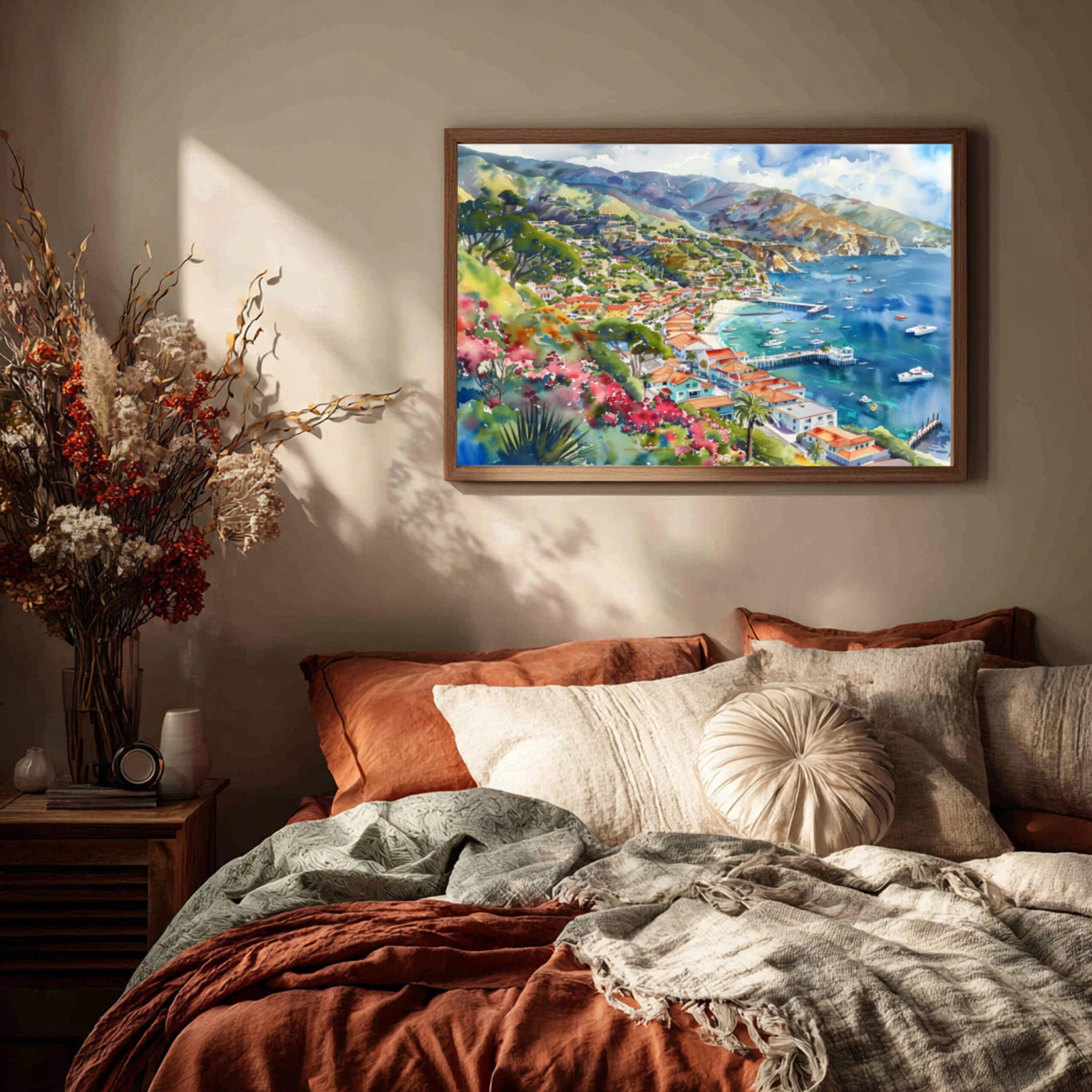 Catalina Island California USA Watercolor Print: American Travel Poster - Image 9