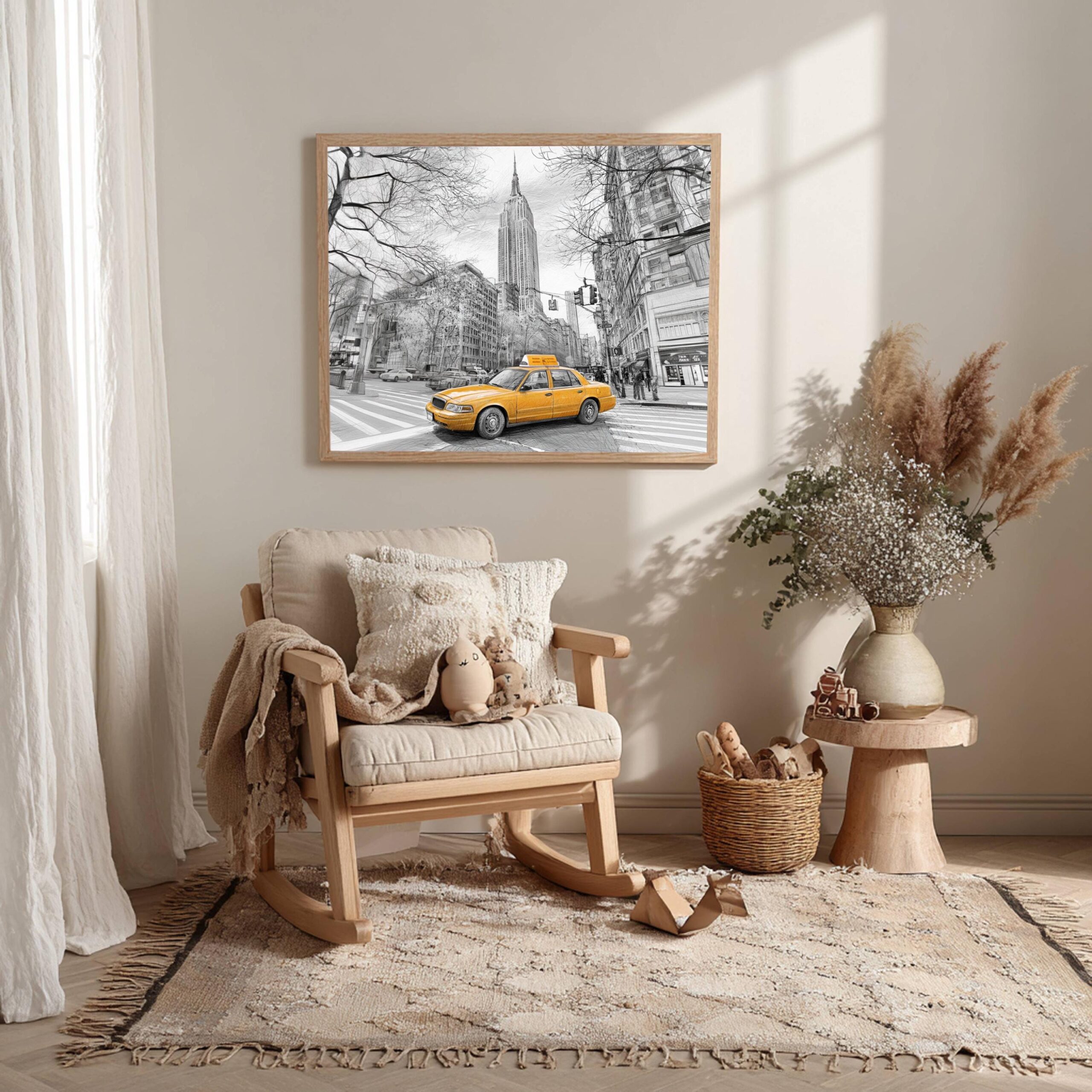 Empire State Building New York Pencil Sketch: USA Travel Poster - Image 3