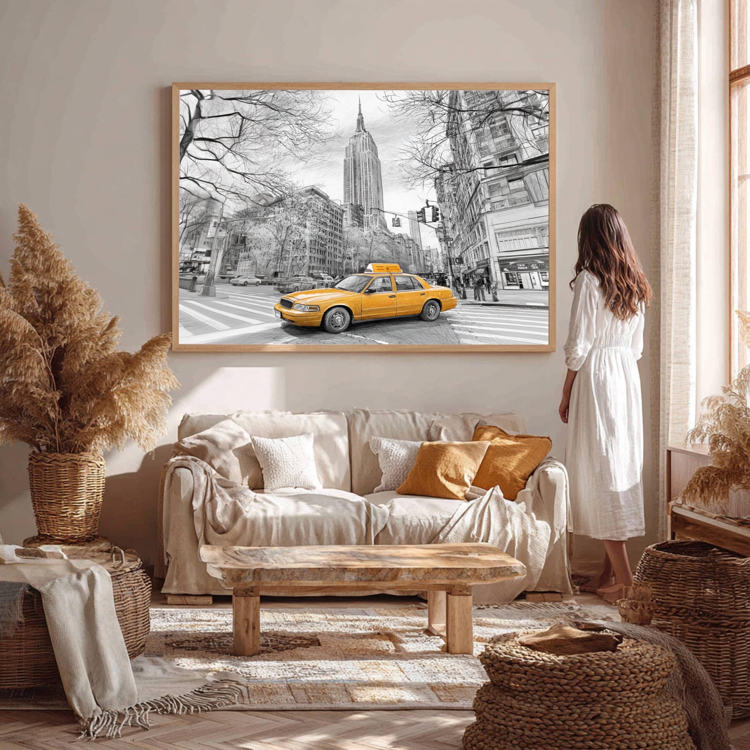 Empire State Building New York Pencil Sketch: USA Travel Poster - Image 6