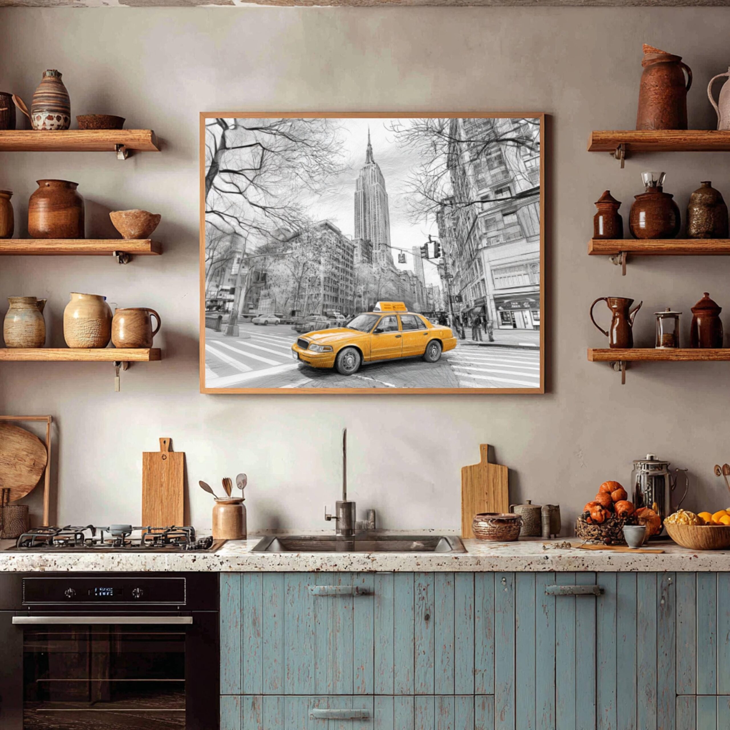 Empire State Building New York Pencil Sketch: USA Travel Poster - Image 8