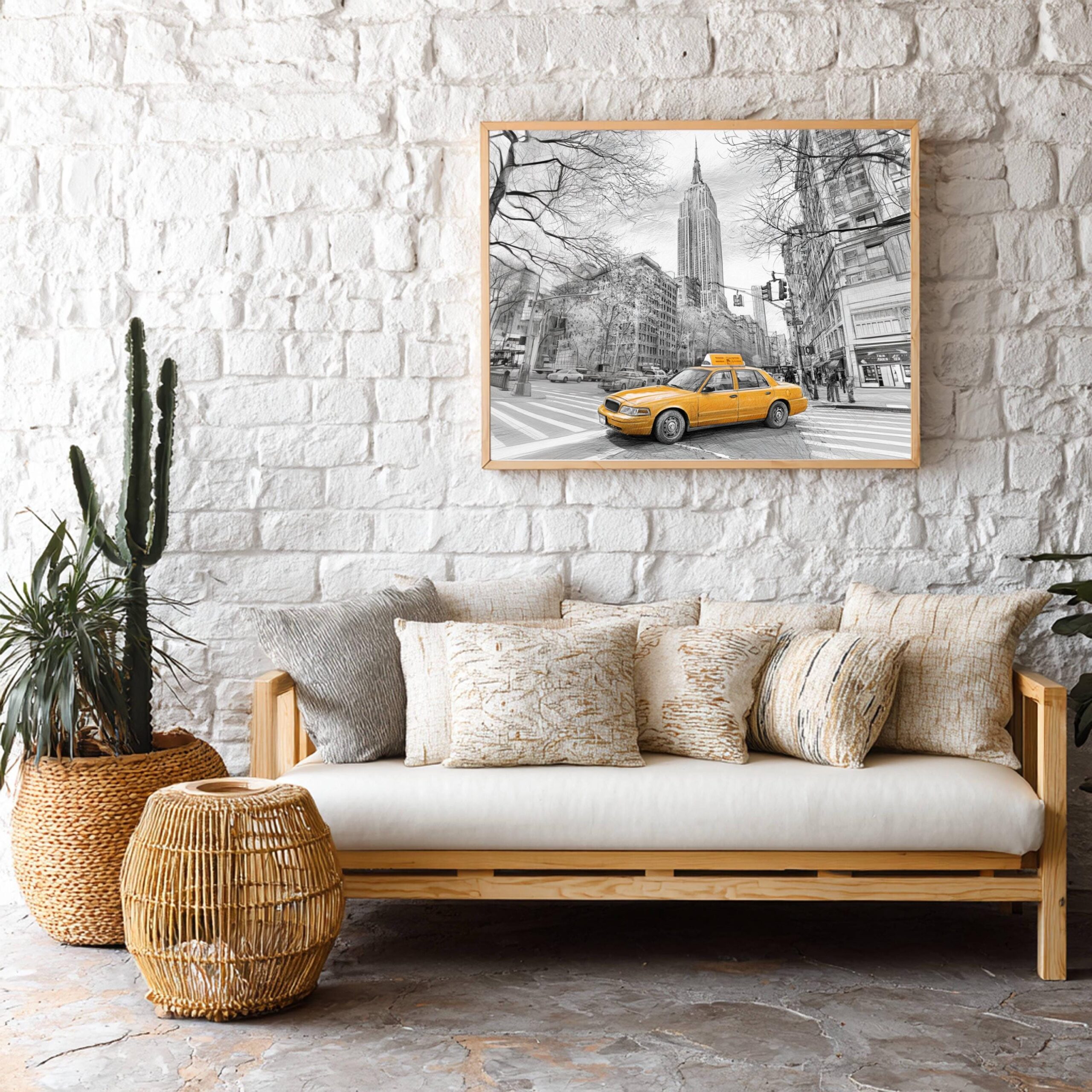 Empire State Building New York Pencil Sketch: USA Travel Poster - Image 4