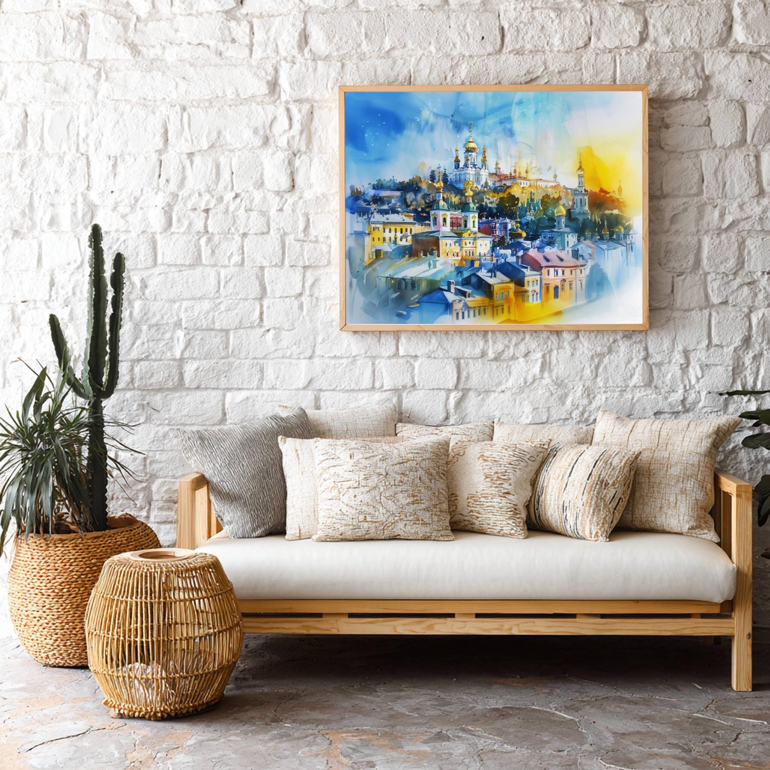 Kyiv-Pechersk Lavra Ukraine Europe Watercolor Print: Travel Art Poster - Image 4