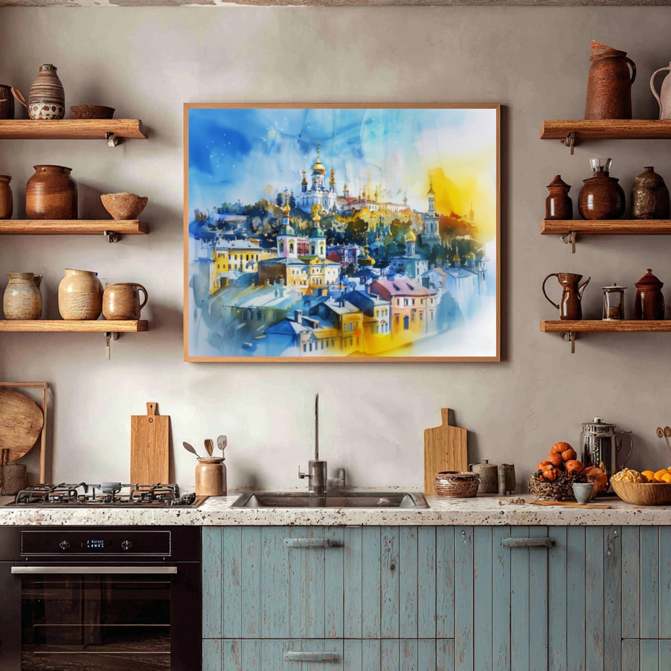 Kyiv-Pechersk Lavra Ukraine Europe Watercolor Print: Travel Art Poster - Image 8