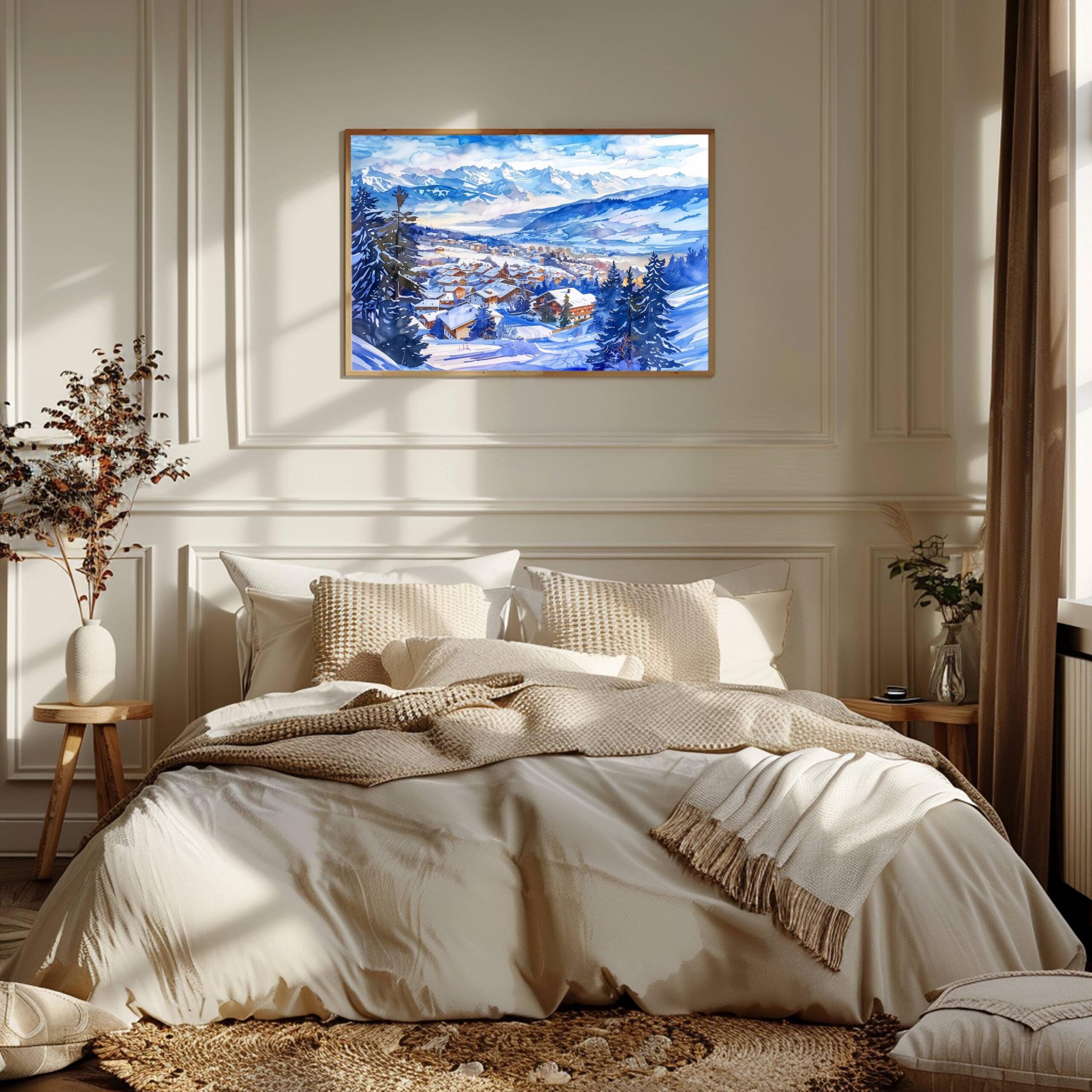 Crans-Montana Switzerland Europe Watercolor Print: Vacation Travel Art Poster - Image 3