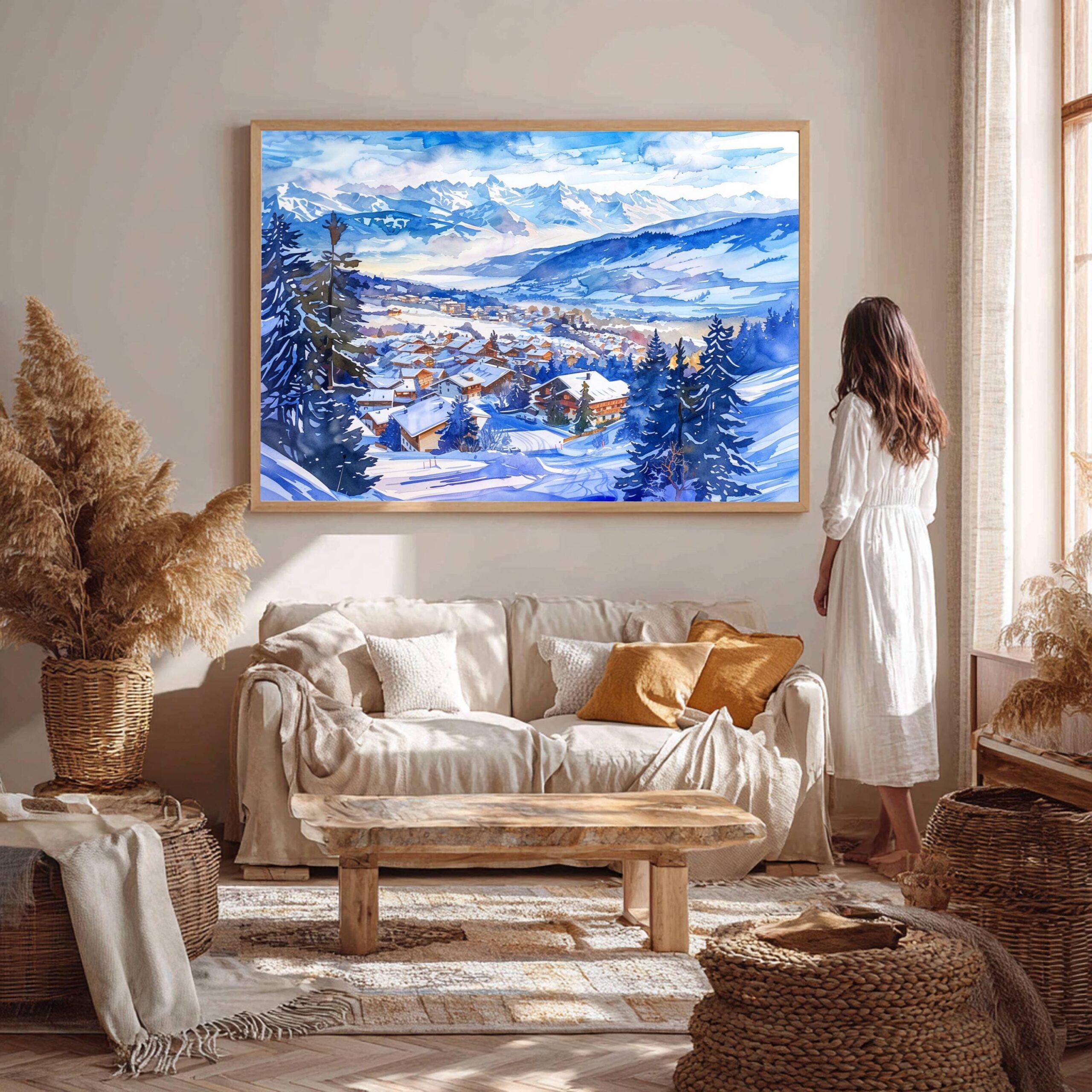 Crans-Montana Switzerland Europe Watercolor Print: Vacation Travel Art Poster - Image 5