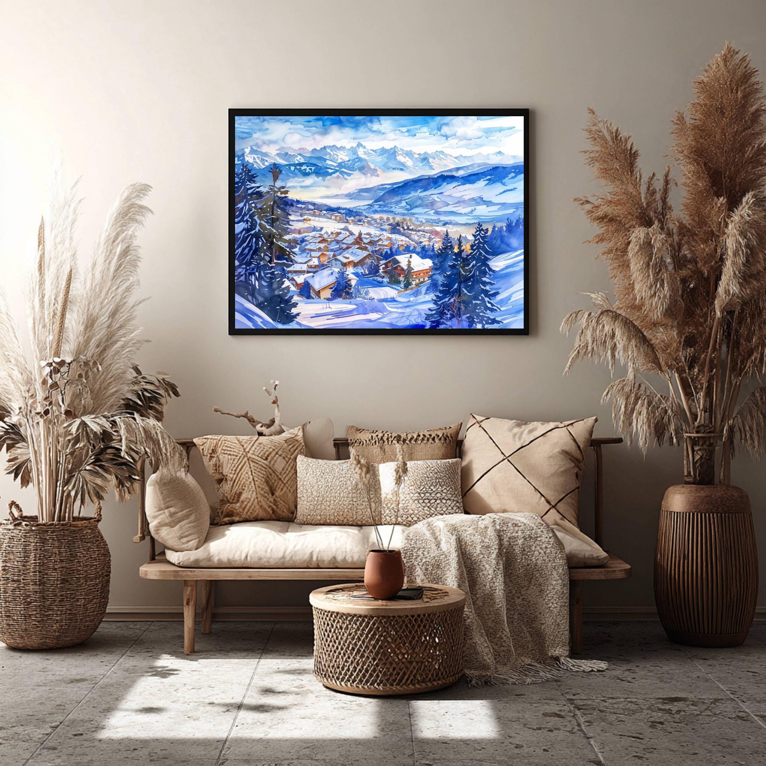 Crans-Montana Switzerland Europe Watercolor Print: Vacation Travel Art Poster - Image 6
