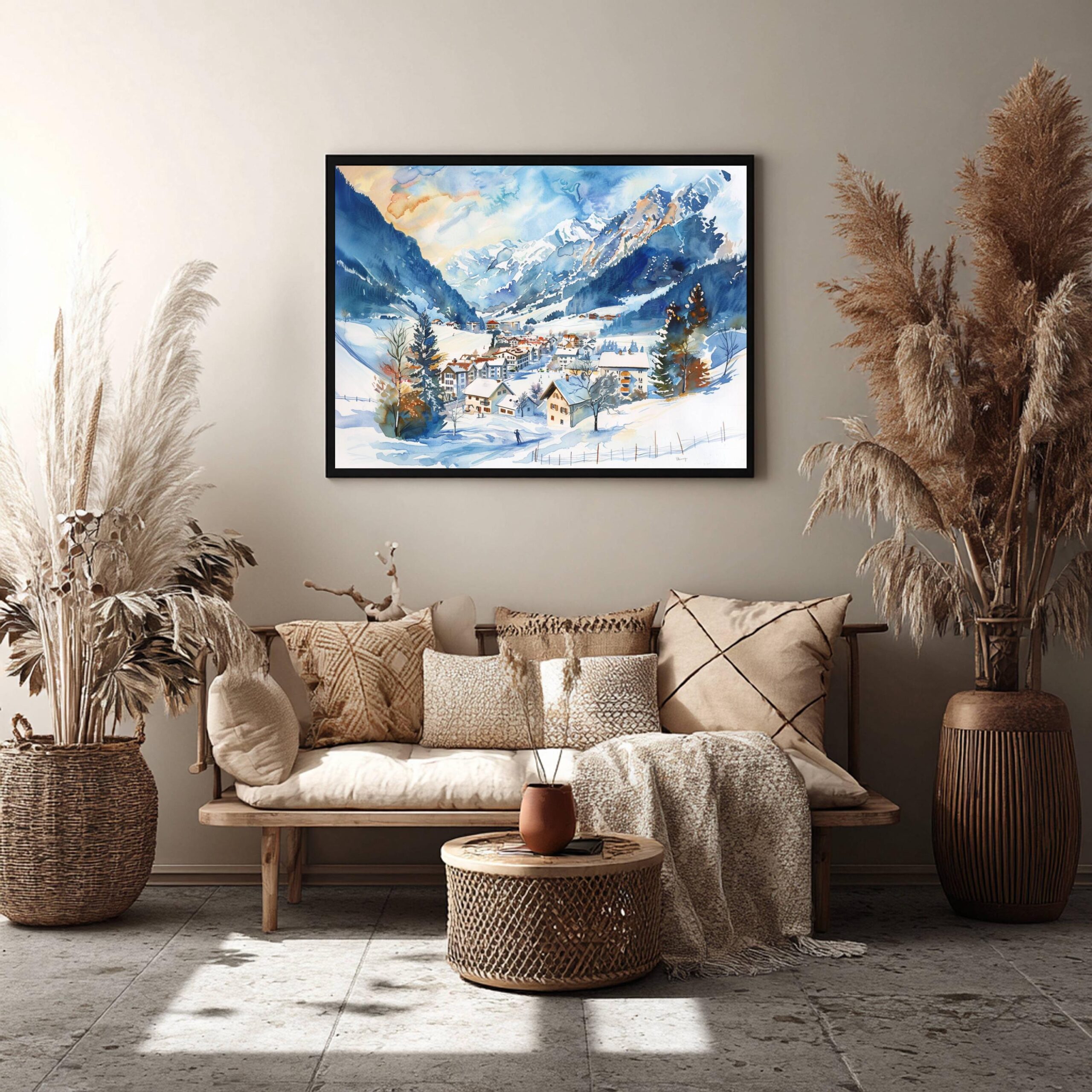 Engelberg Switzerland Europe Watercolor Print: Vacation Travel Art Poster - Image 8