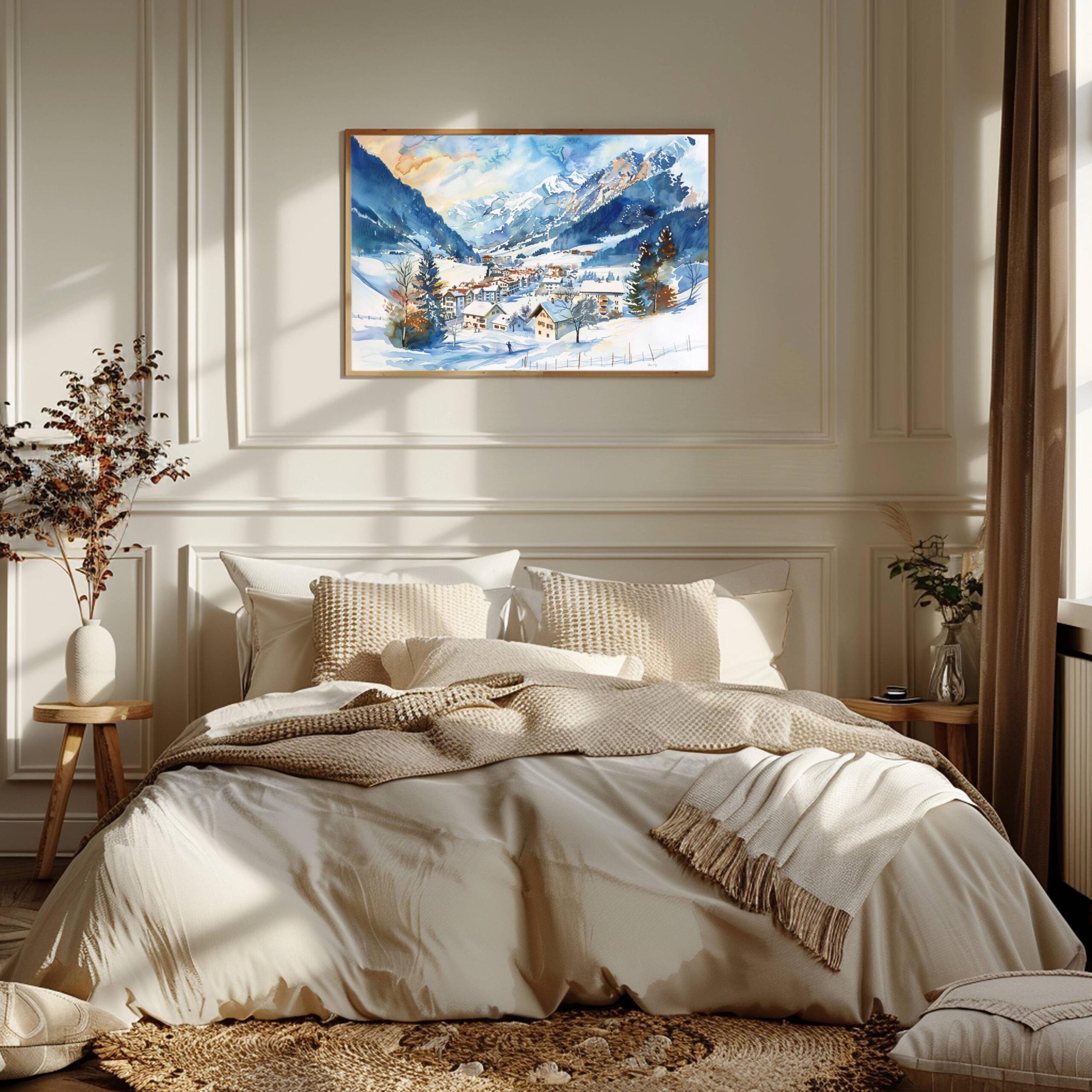 Engelberg Switzerland Europe Watercolor Print: Vacation Travel Art Poster - Image 6