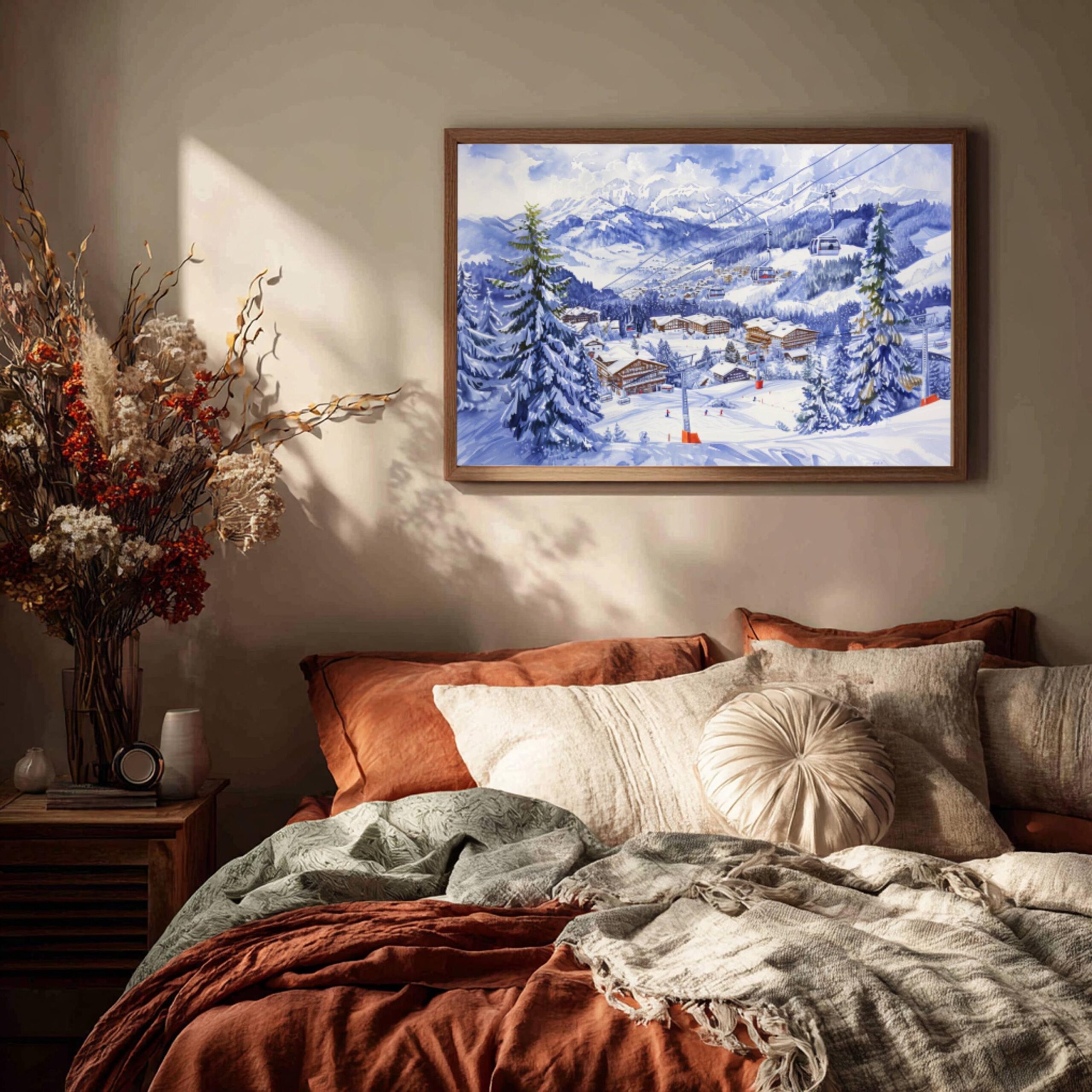 Gstaad Switzerland Europe Watercolor Print: Vacation Travel Art Poster - Image 4