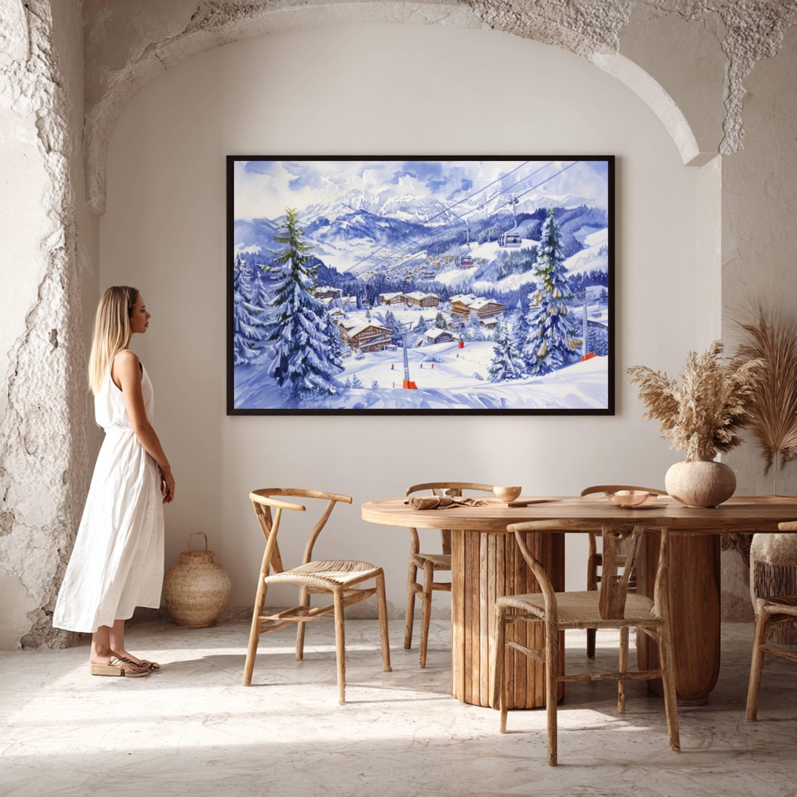 Gstaad Switzerland Europe Watercolor Print: Vacation Travel Art Poster - Image 6