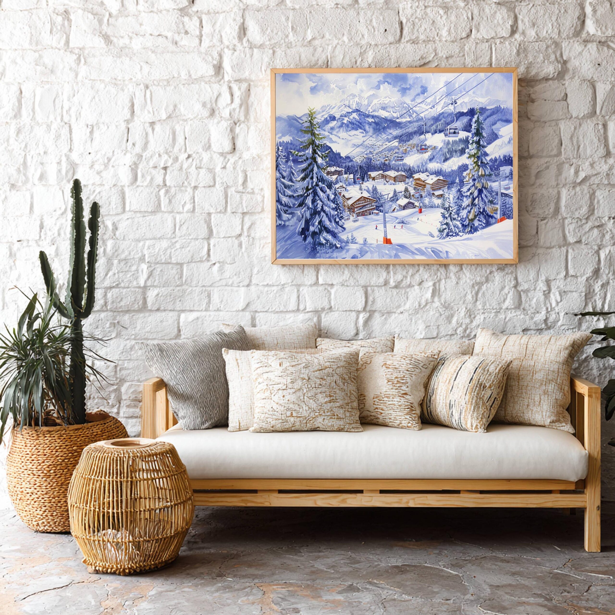 Gstaad Switzerland Europe Watercolor Print: Vacation Travel Art Poster - Image 9