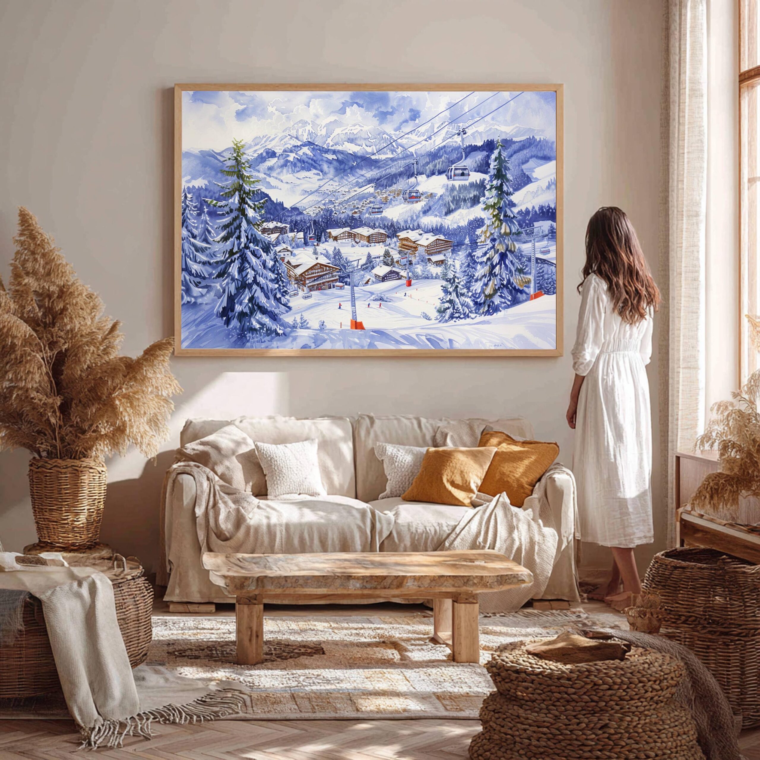 Gstaad Switzerland Europe Watercolor Print: Vacation Travel Art Poster - Image 5