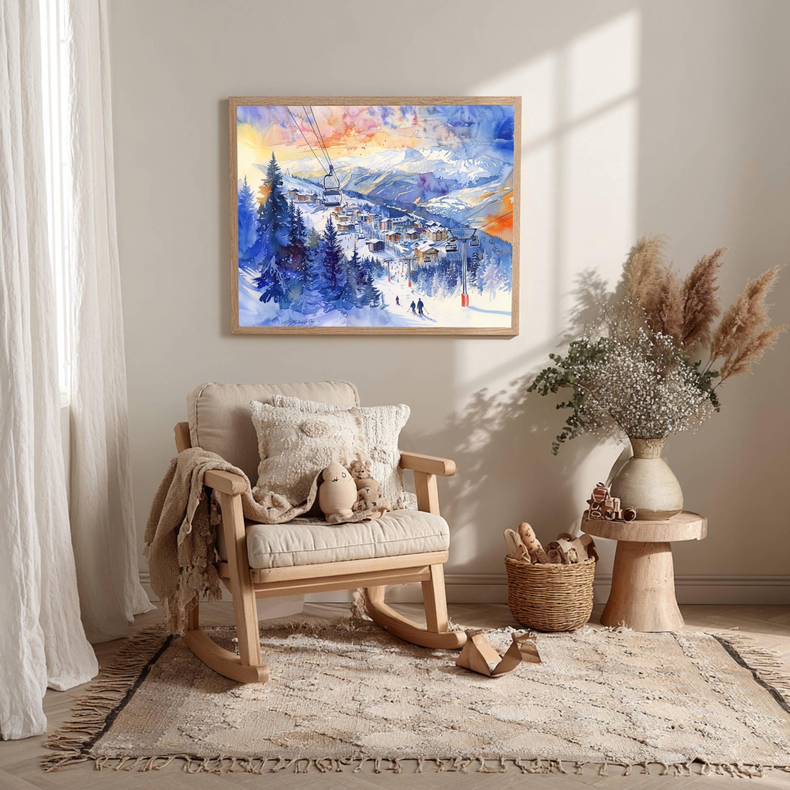 Les Arcs France Watercolor Print: Europe Travel Art Poster - Image 10
