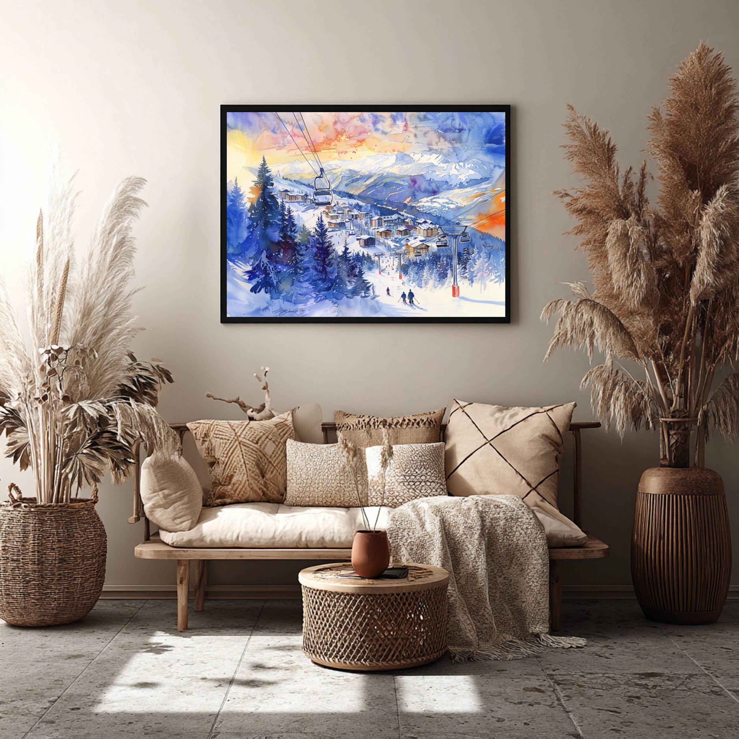 Les Arcs France Watercolor Print: Europe Travel Art Poster - Image 8