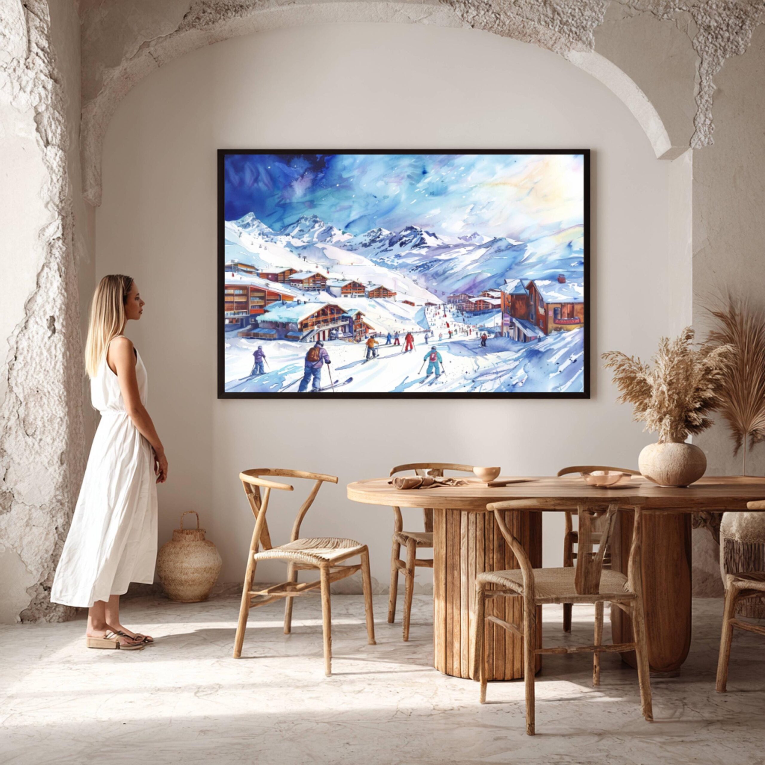 Val Thorens France Watercolor Print: Europe Travel Art Poster - Image 6
