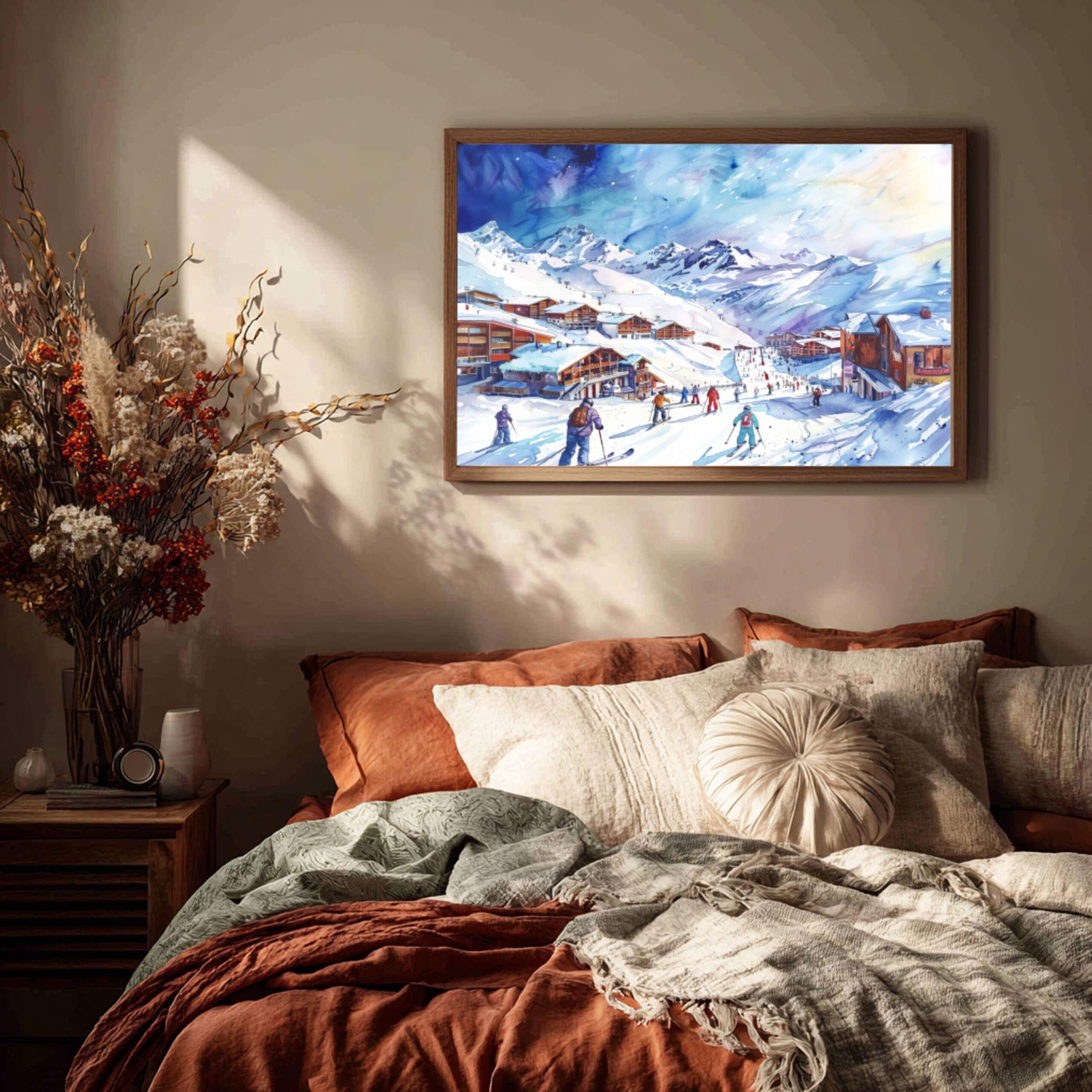 Val Thorens France Watercolor Print: Europe Travel Art Poster - Image 3