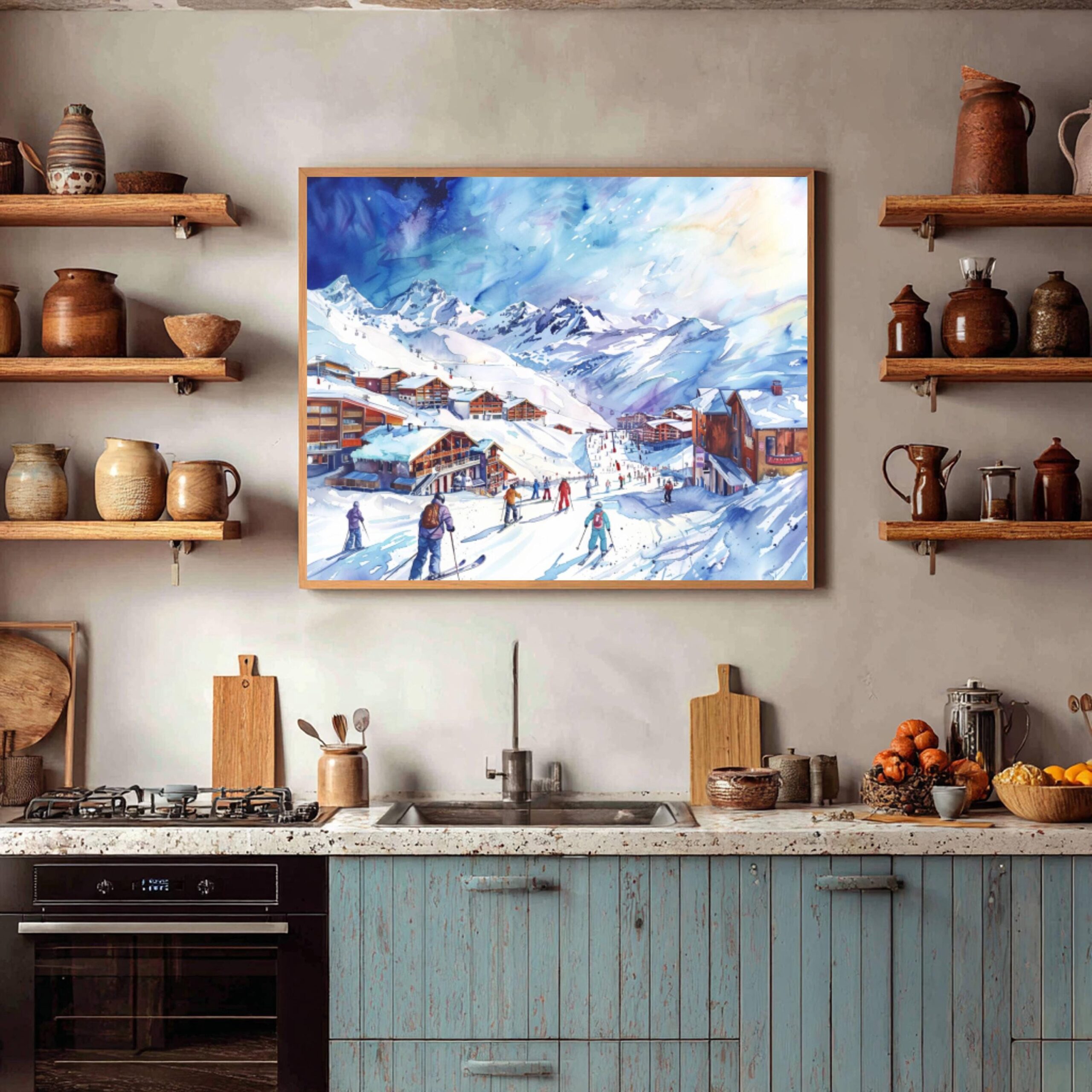 Val Thorens France Watercolor Print: Europe Travel Art Poster - Image 7