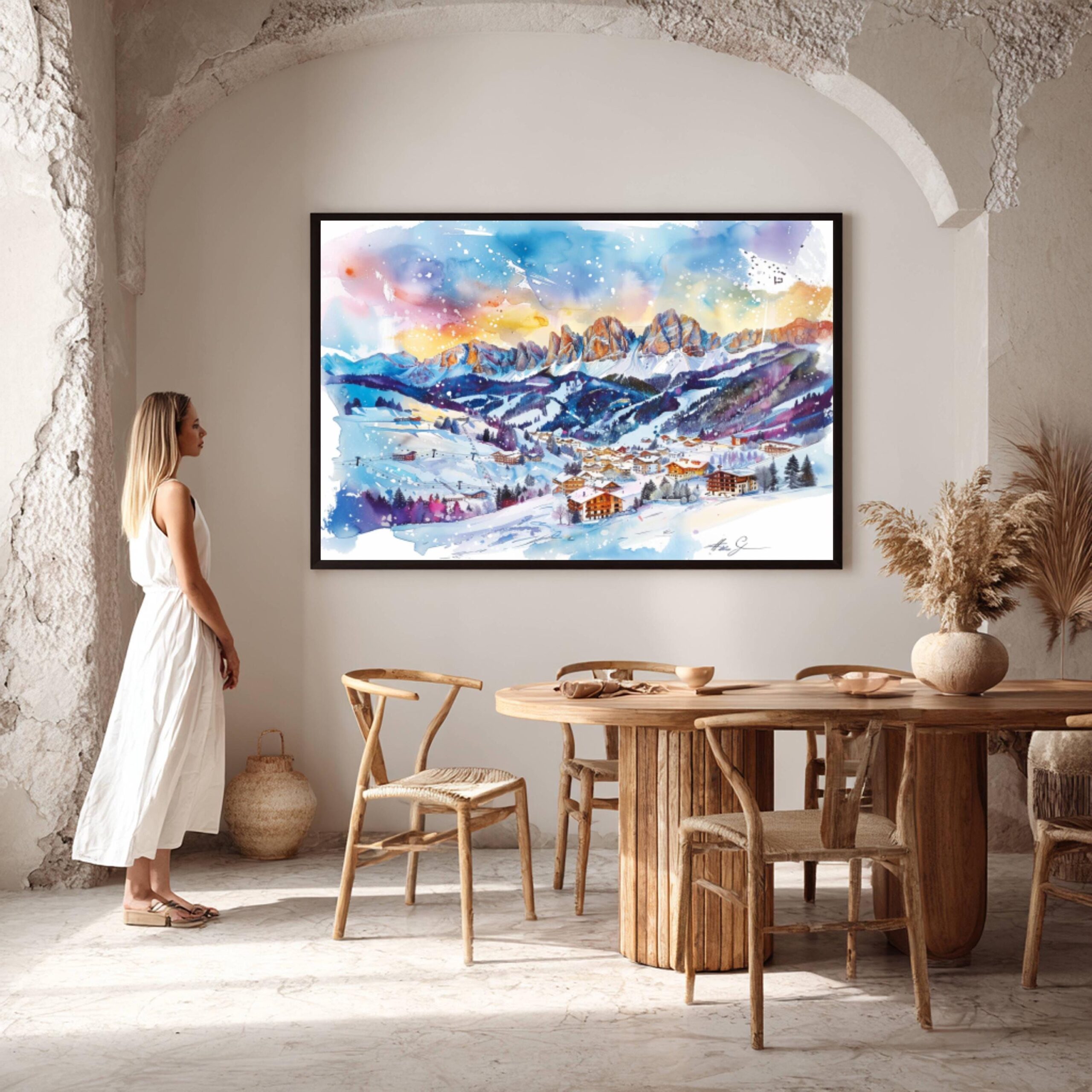 Alta Badia Italy Watercolor Print: Italian Travel Art Poster - Image 6