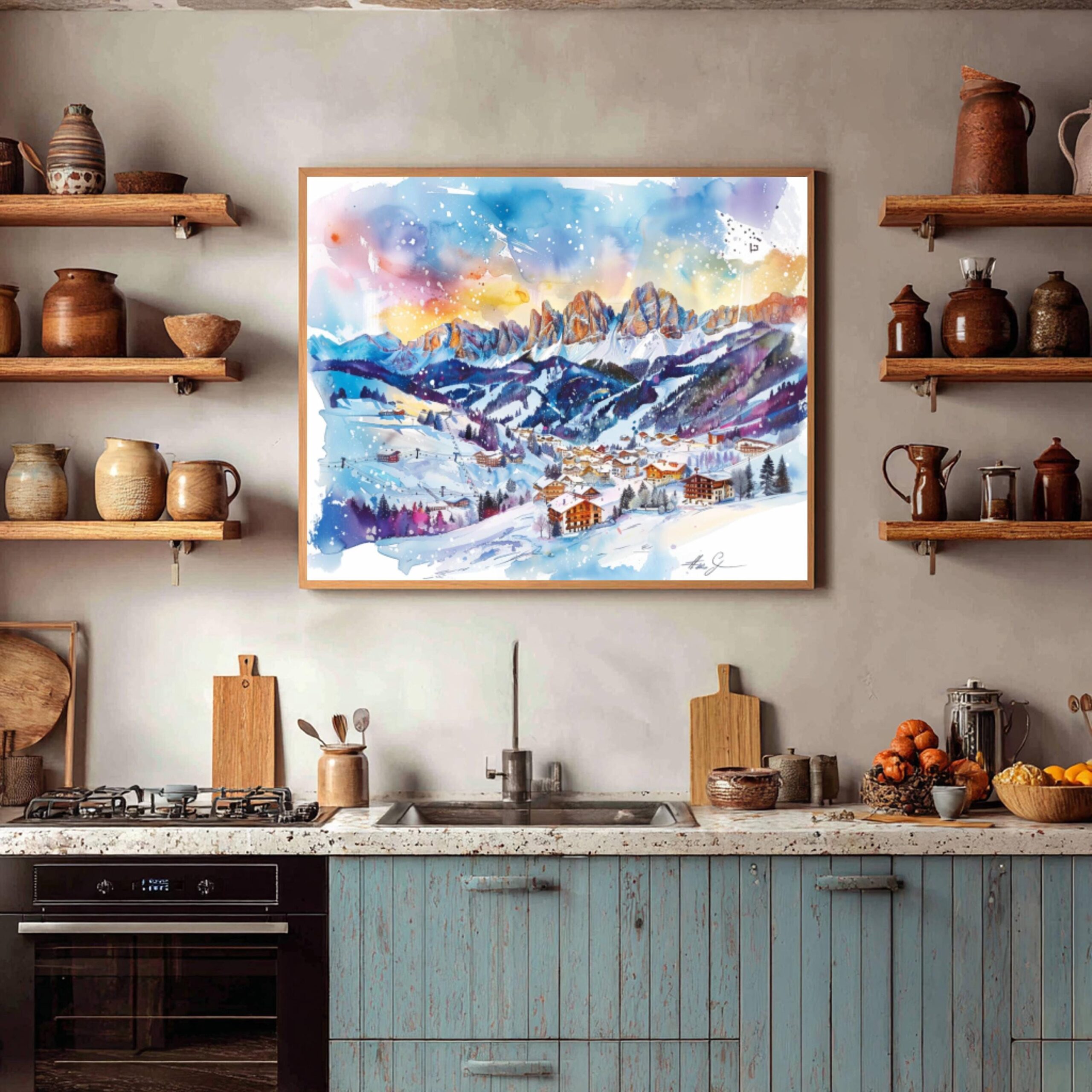 Alta Badia Italy Watercolor Print: Italian Travel Art Poster - Image 7