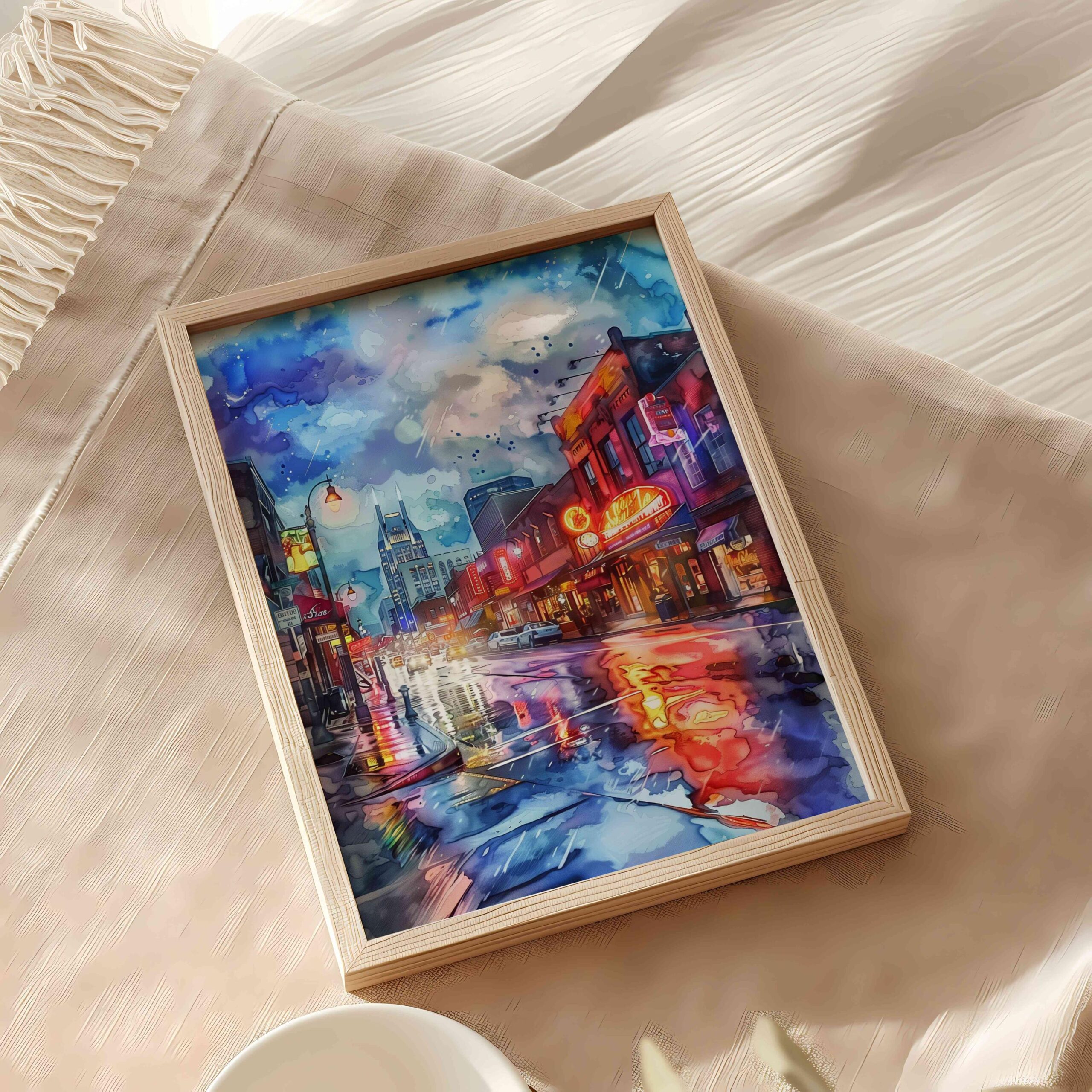 Music Row Nashville Tennessee USA Watercolor Print: American Travel Art Poster - Image 10
