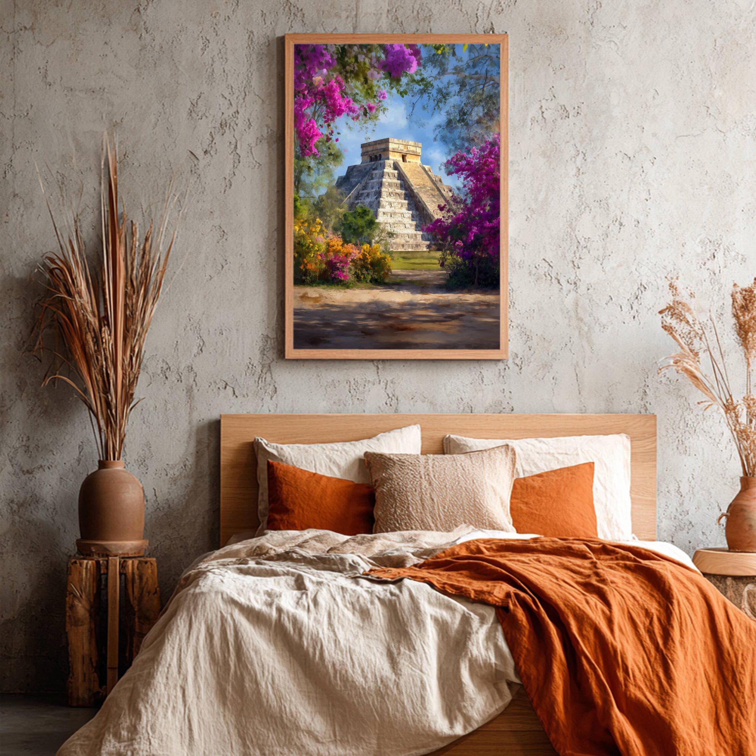 Chichen Itza Yucatan Mexico Watercolor Print: North America Travel Art Poster - Image 3