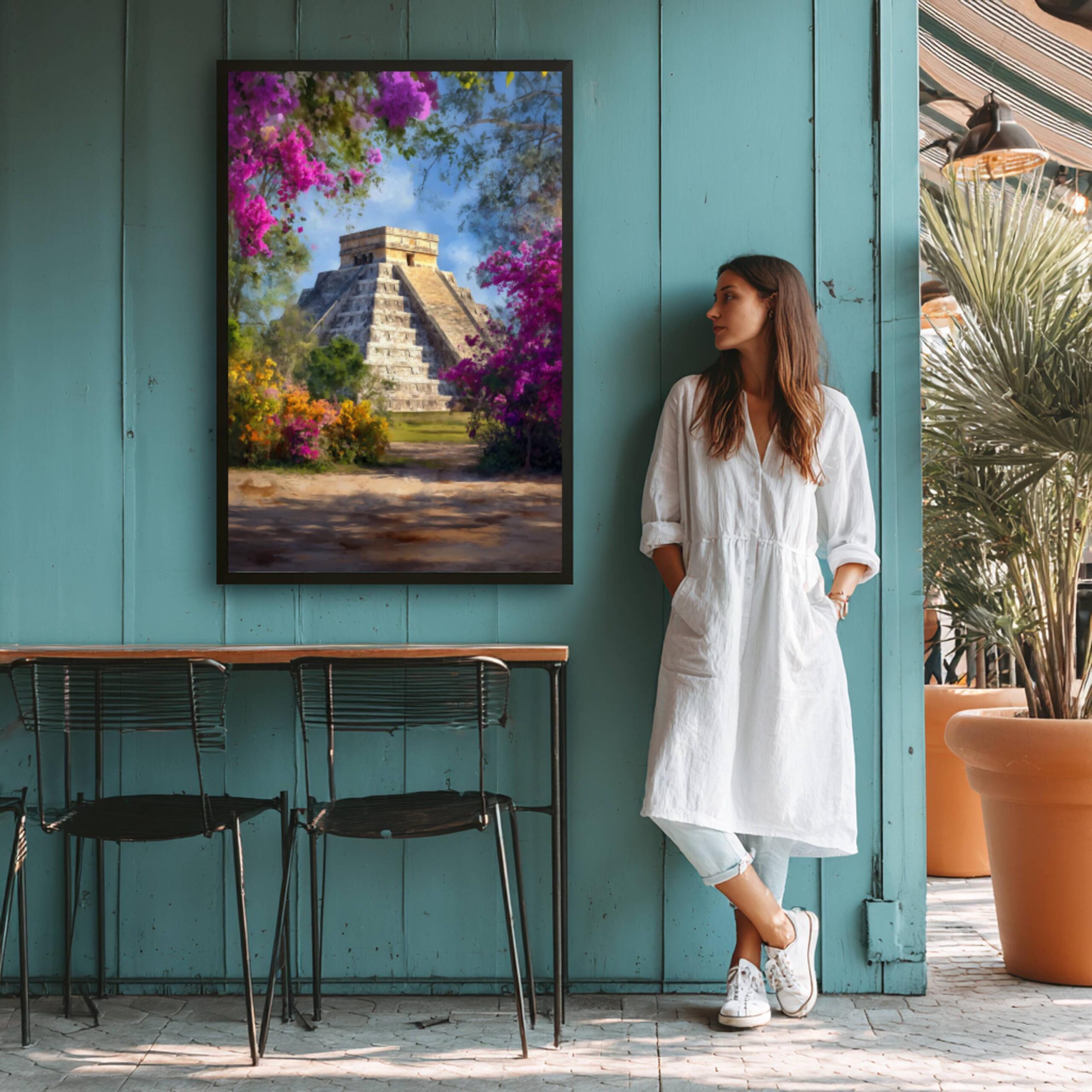 Chichen Itza Yucatan Mexico Watercolor Print: North America Travel Art Poster - Image 7