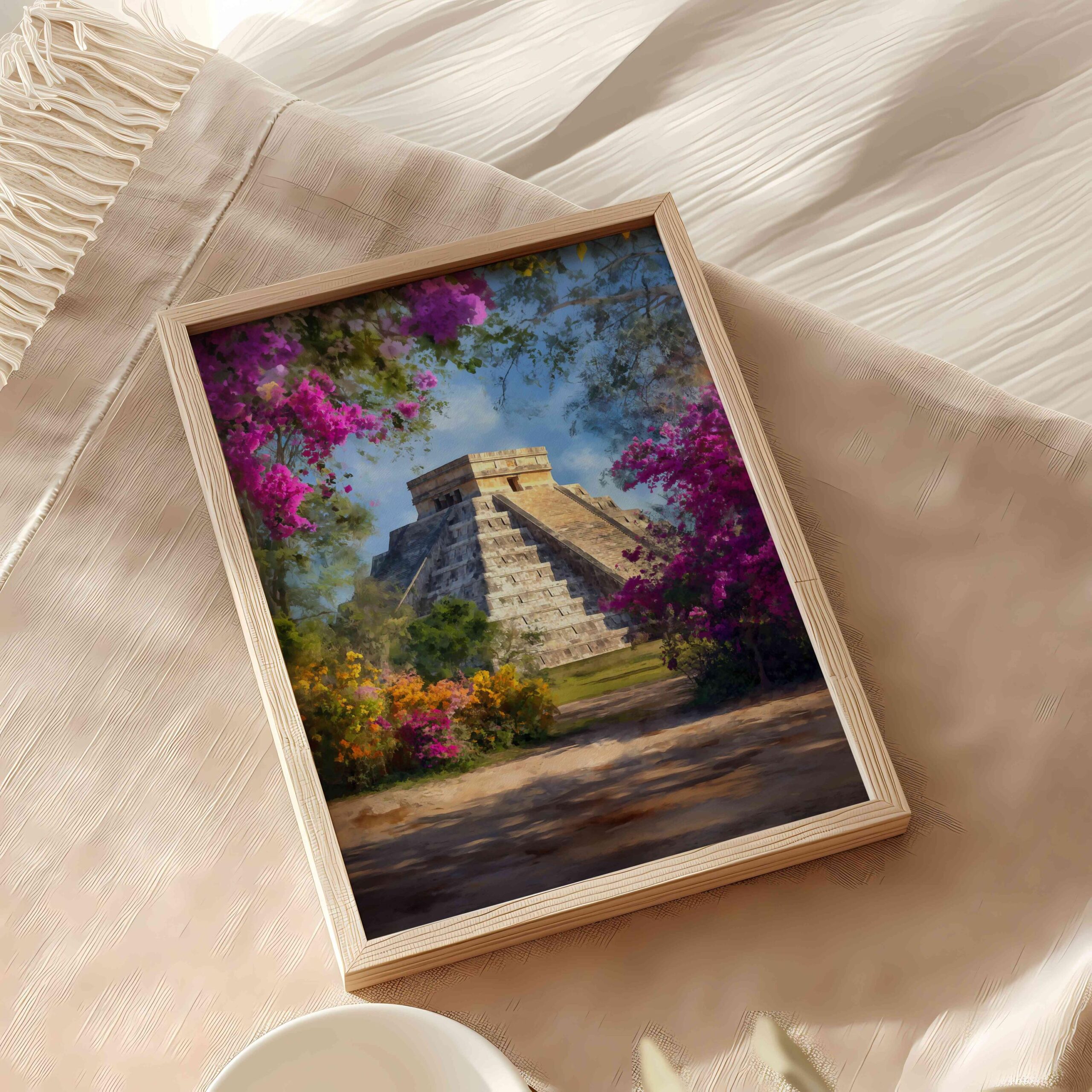 Chichen Itza Yucatan Mexico Watercolor Print: North America Travel Art Poster - Image 10