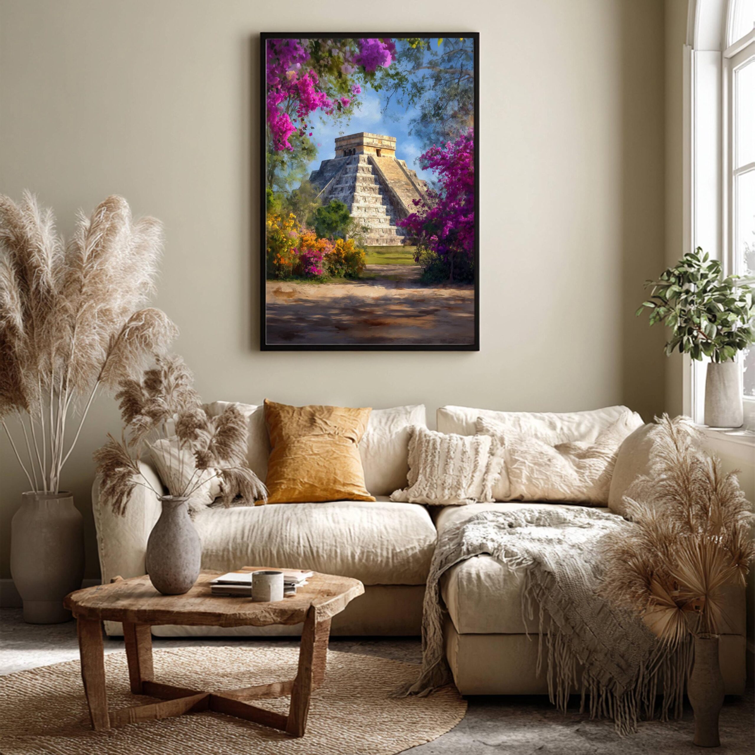 Chichen Itza Yucatan Mexico Watercolor Print: North America Travel Art Poster - Image 4