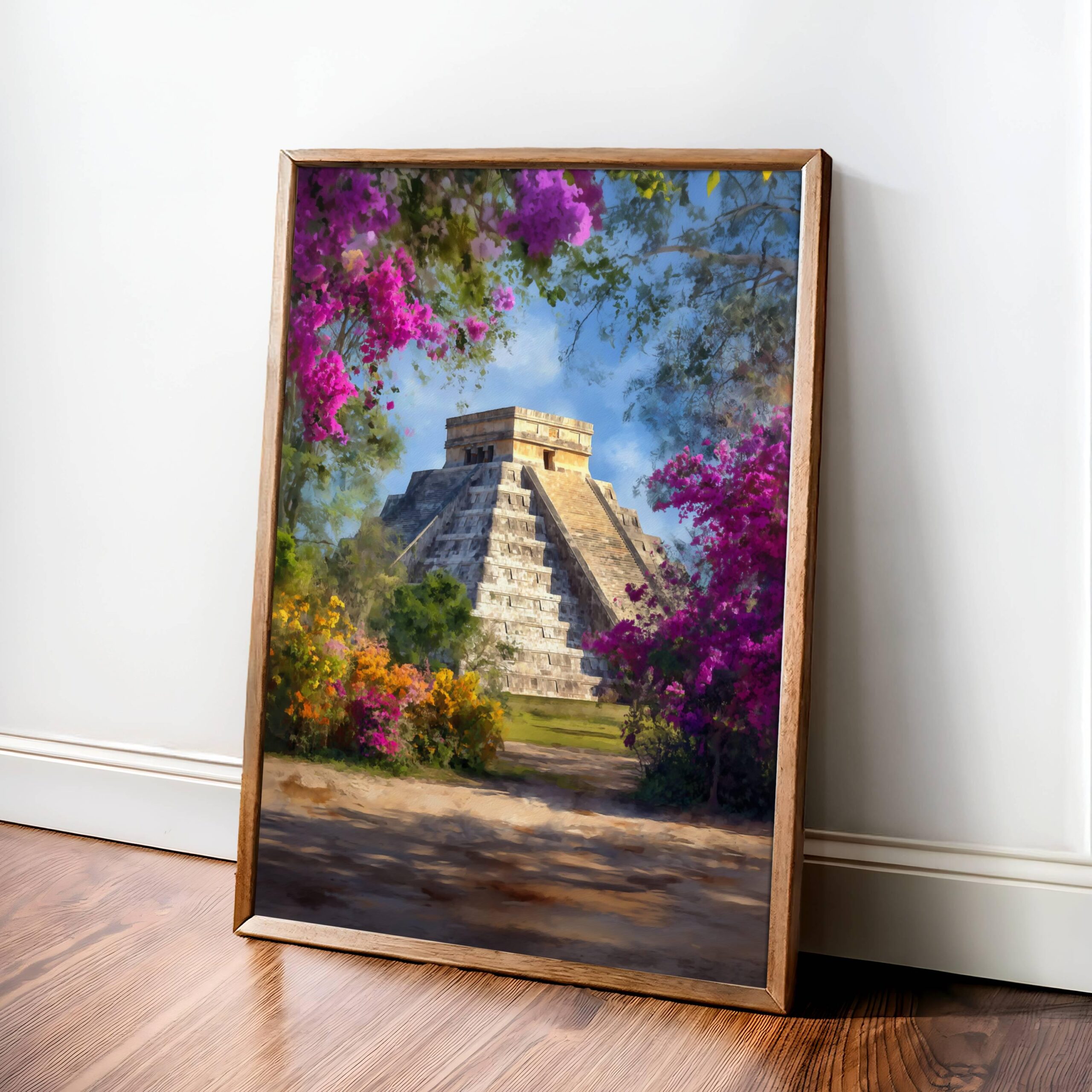 Chichen Itza Yucatan Mexico Watercolor Print: North America Travel Art Poster - Image 9