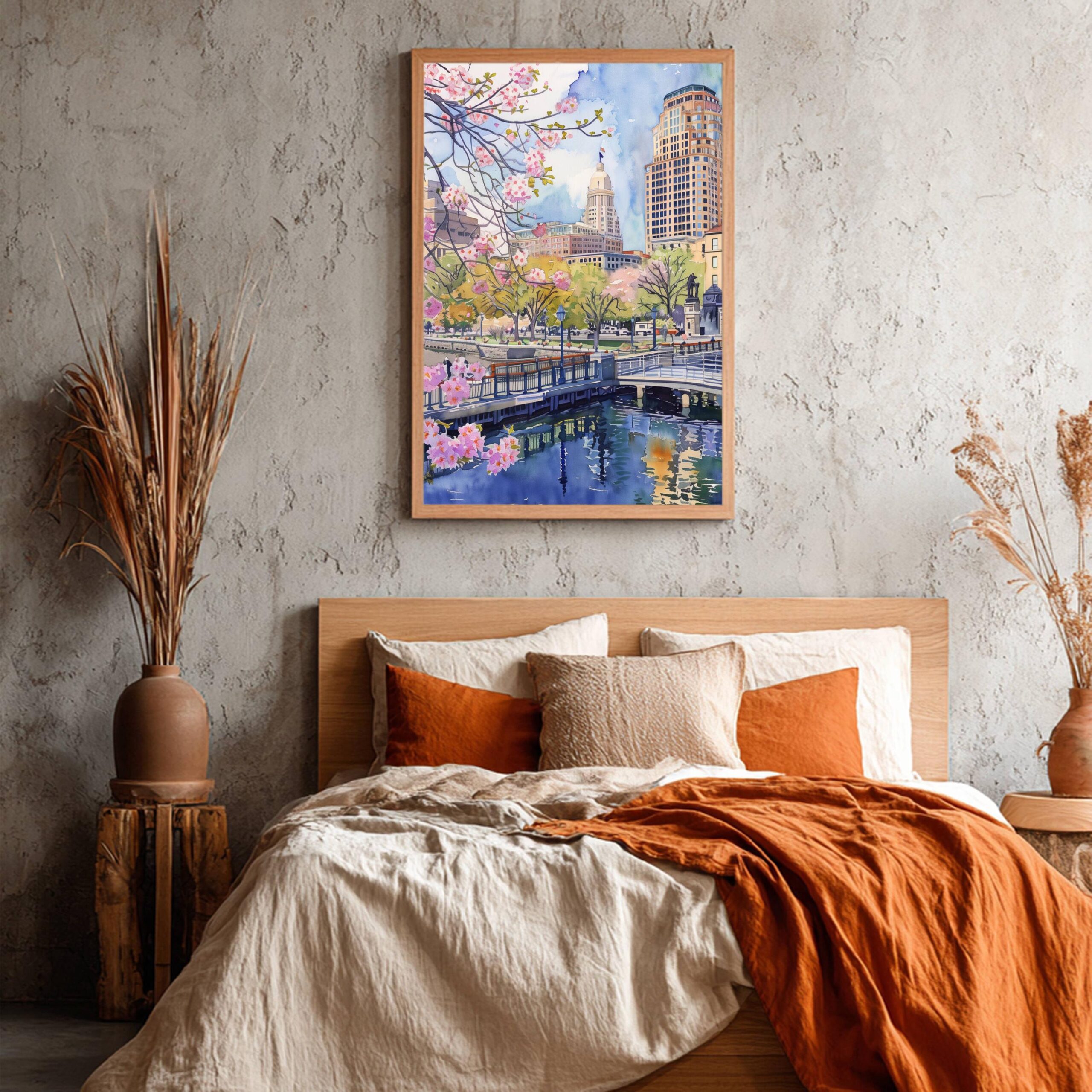 Waterford Park Providence Rhode Island Watercolor Print: USA Travel Art Poster - Image 3
