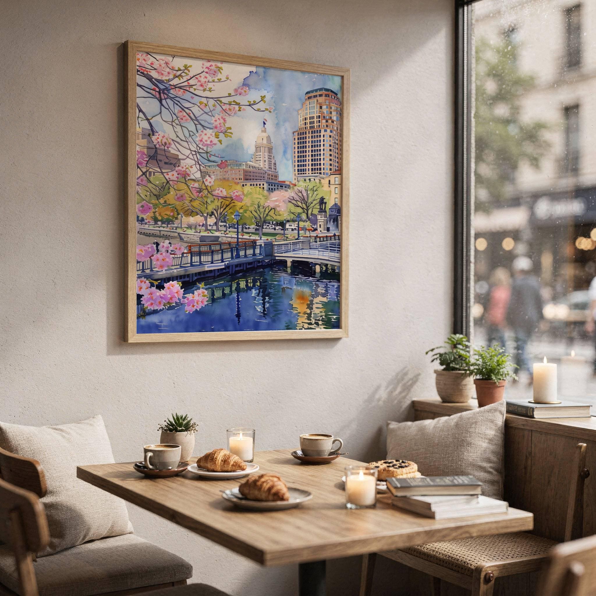 Waterford Park Providence Rhode Island Watercolor Print: USA Travel Art Poster - Image 6