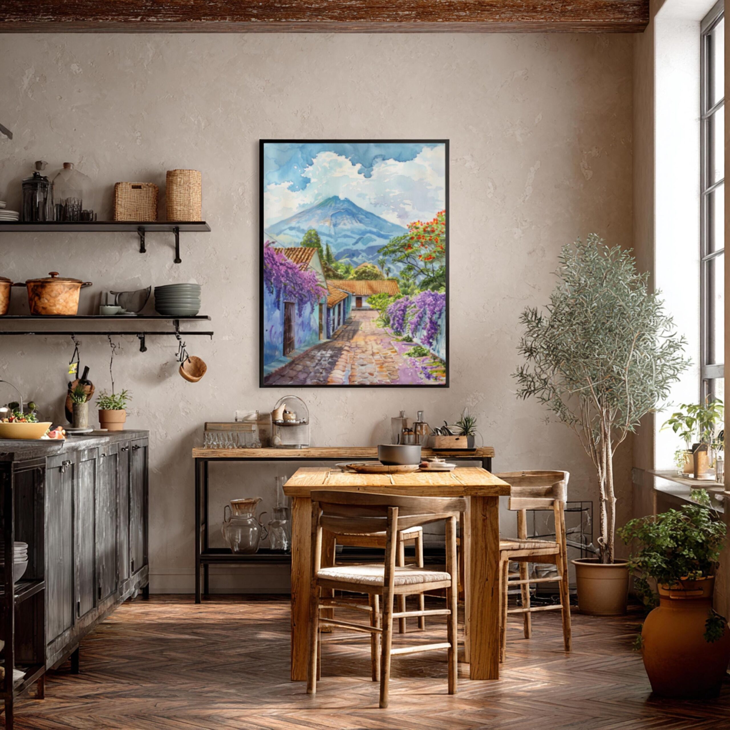 El Salvador Central America Watercolor Print: Travel Art Poster - Image 5