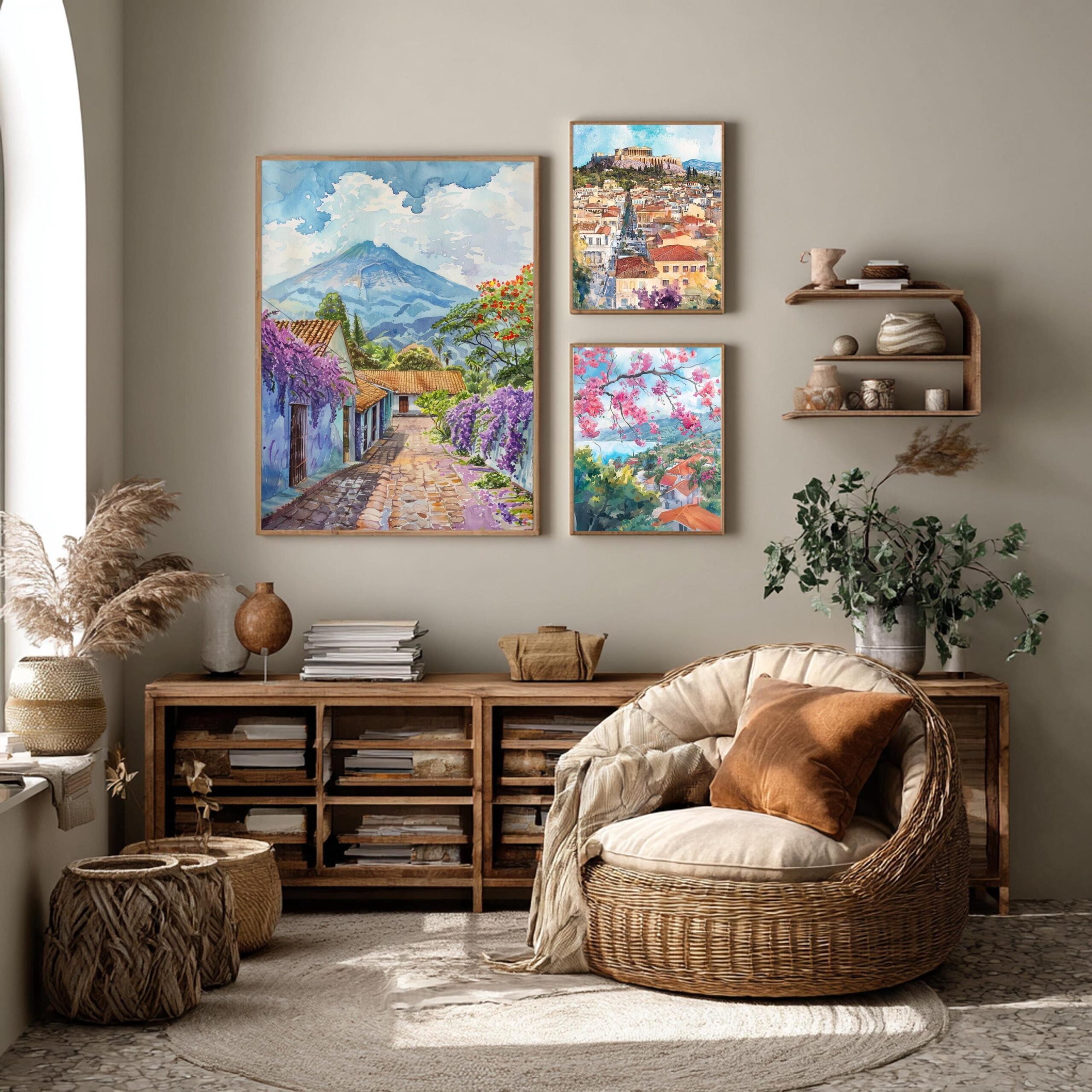 El Salvador Central America Watercolor Print: Travel Art Poster - Image 2