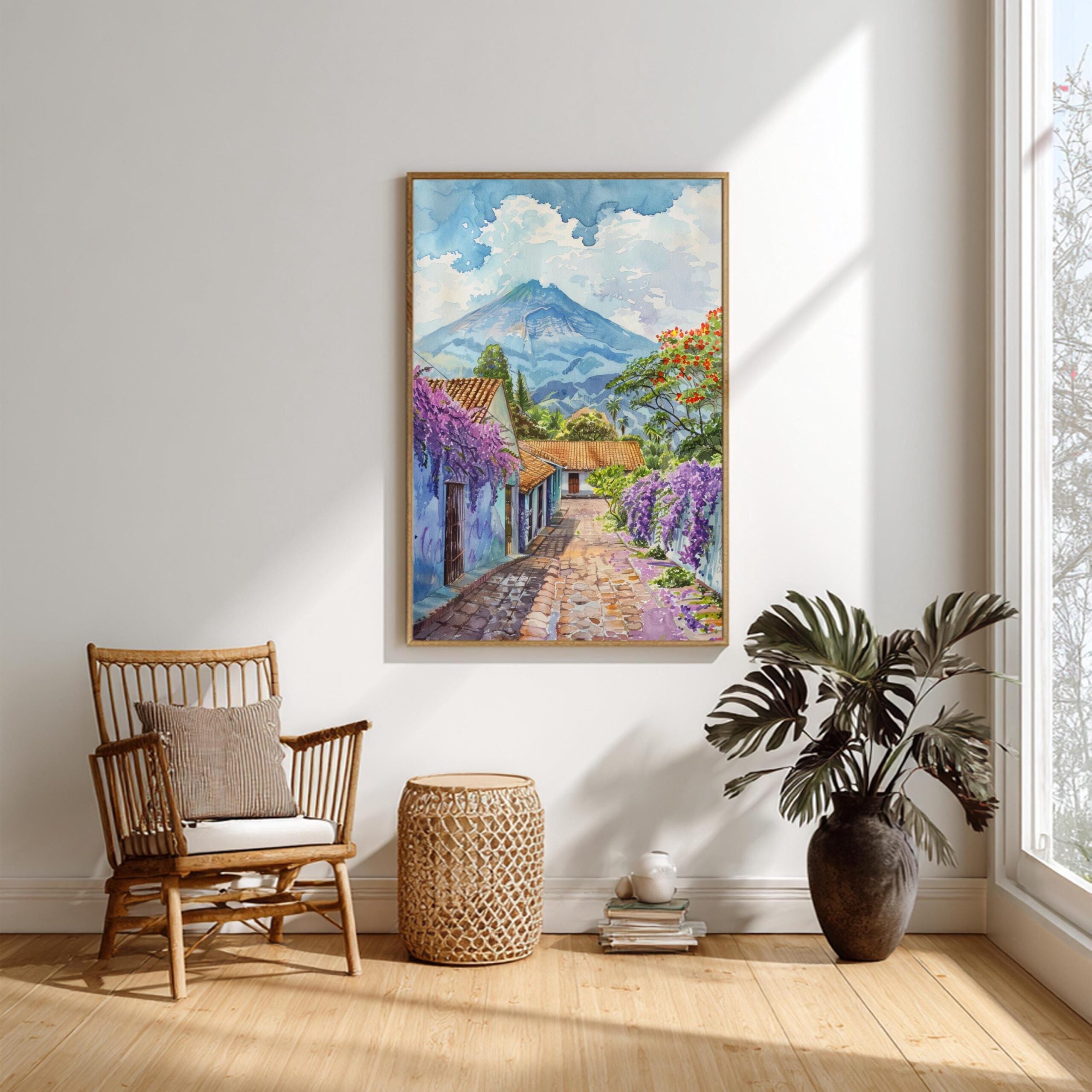El Salvador Central America Watercolor Print: Travel Art Poster - Image 8