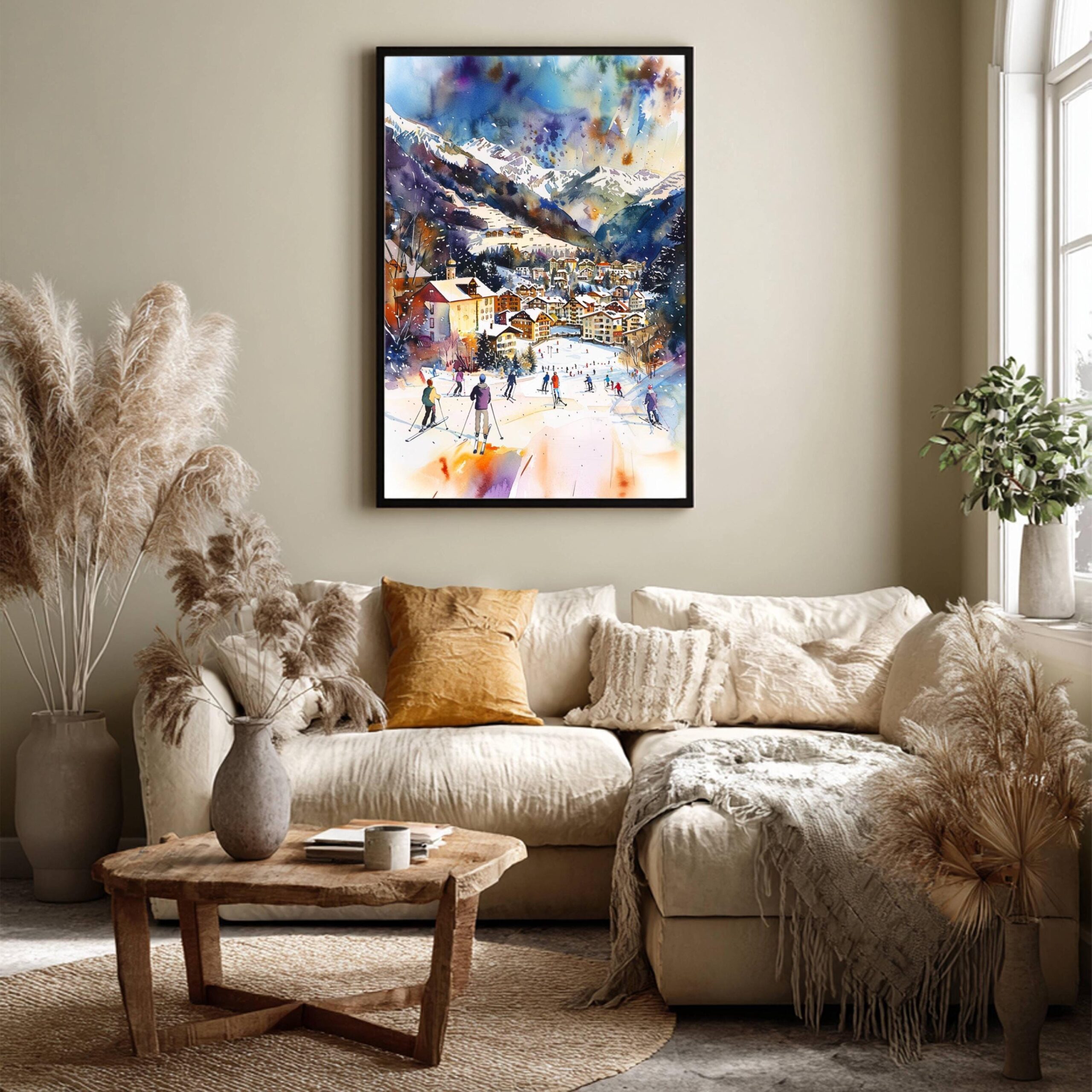 Klosters Ski Resort Switzerland Watercolor Print: Vacation Art Travel Poster - Image 7