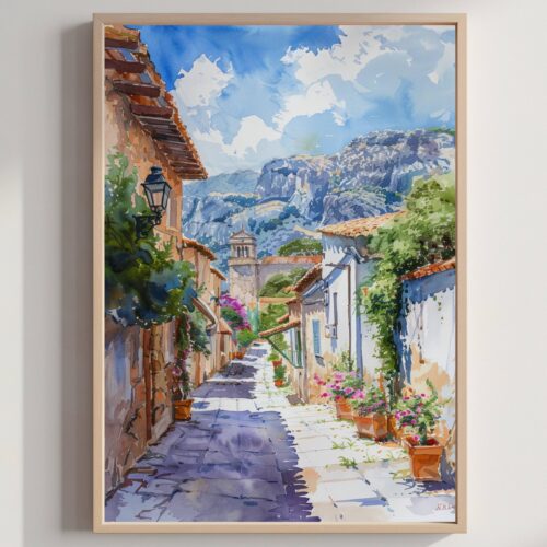 Palermo Sicily Italy Watercolor: Travel Art Print
