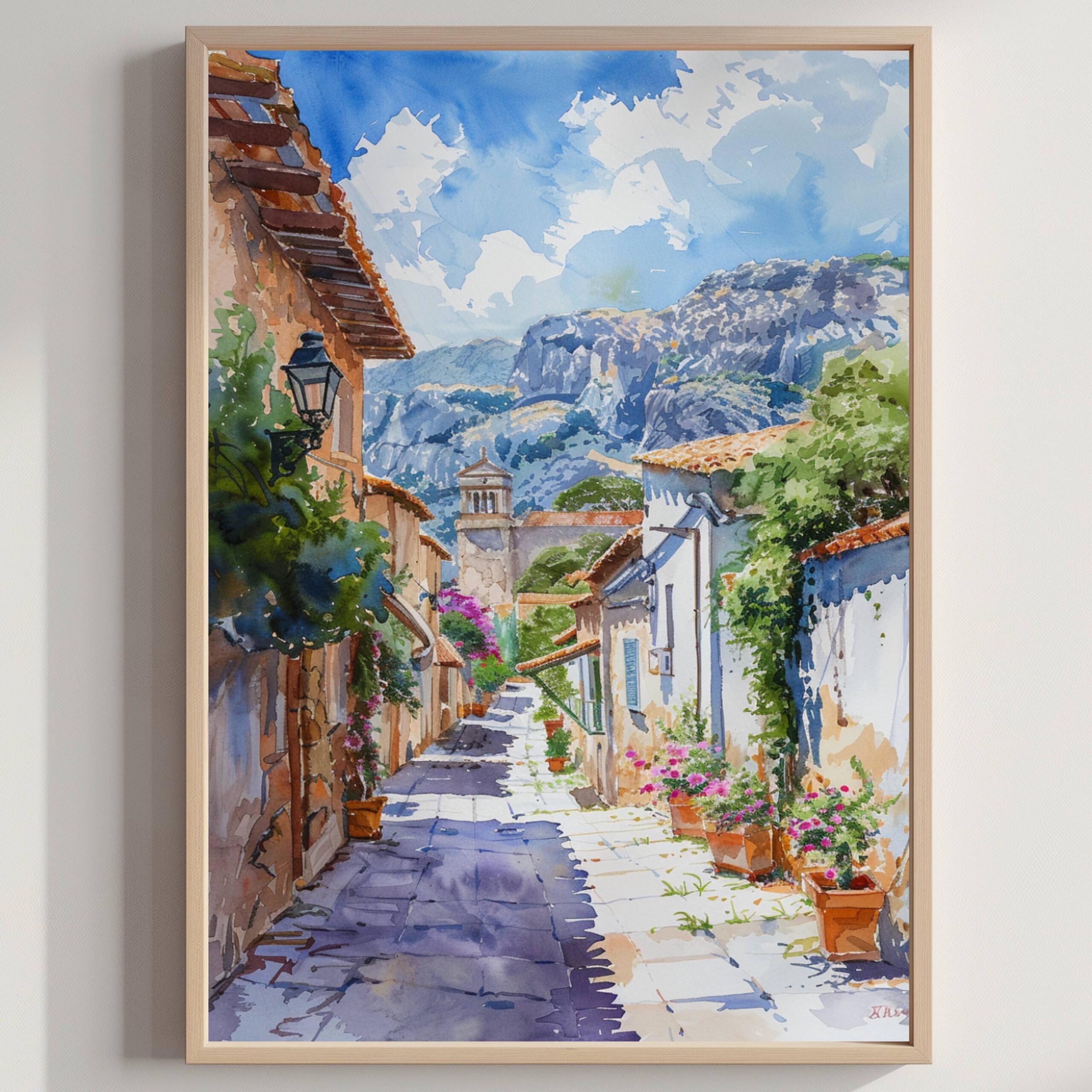 Palermo Sicily Italy Watercolor: Travel Art Print