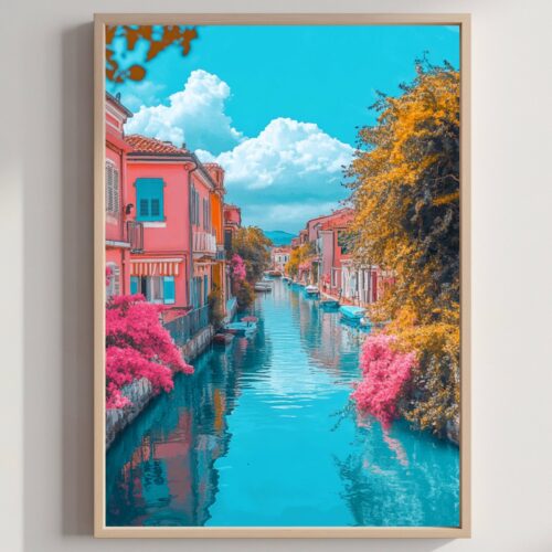Canal D'Amour Corfu Greece Europe Watercolor Print : Travel Art Poster