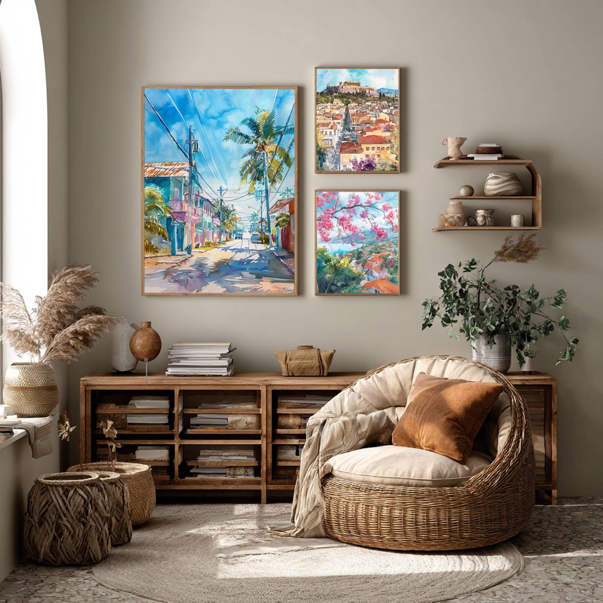 Belmopan Belize Central America Watercolor: Travel Art Poster - Image 2