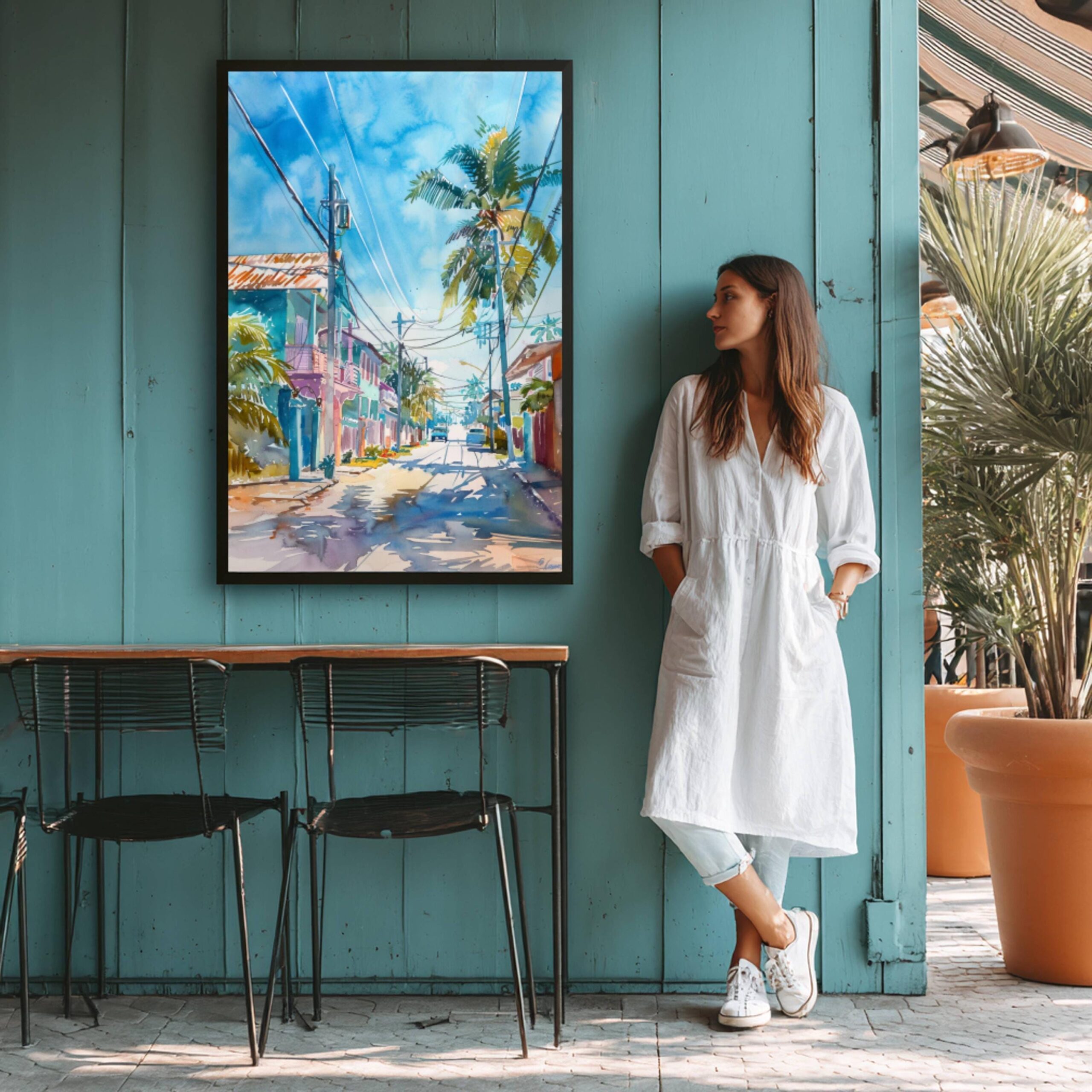 Belmopan Belize Central America Watercolor: Travel Art Poster - Image 5