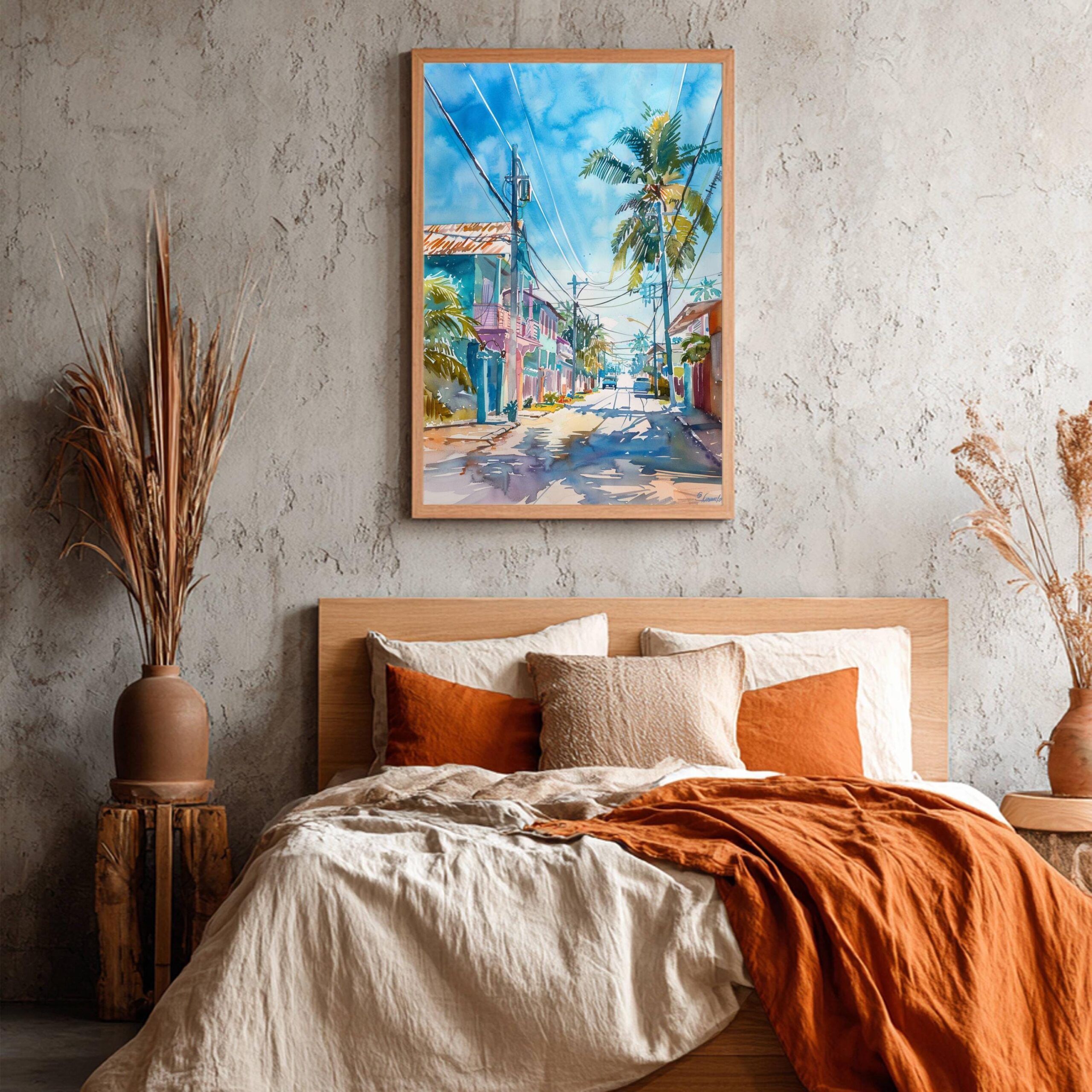 Belmopan Belize Central America Watercolor: Travel Art Poster - Image 6
