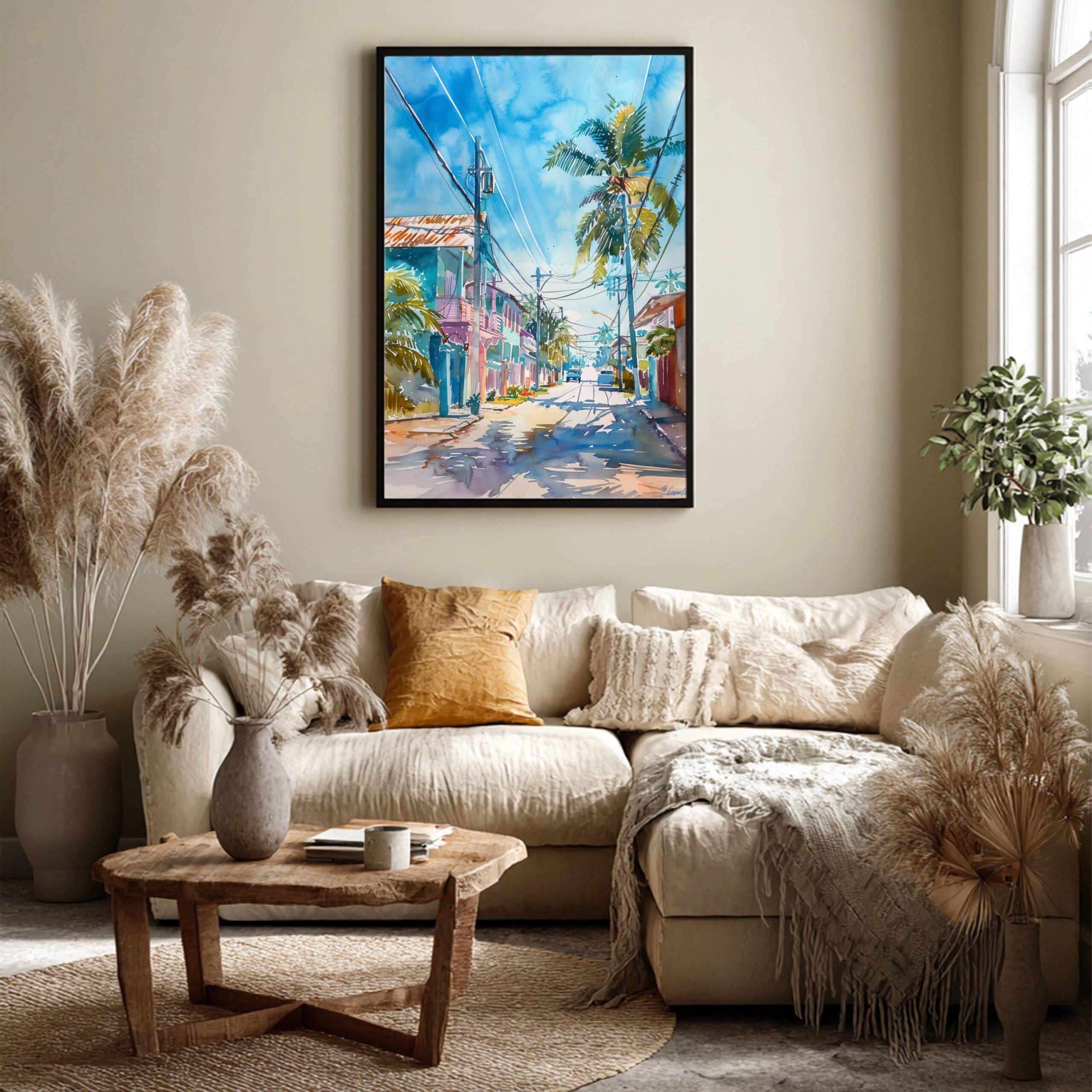 Belmopan Belize Central America Watercolor: Travel Art Poster - Image 7