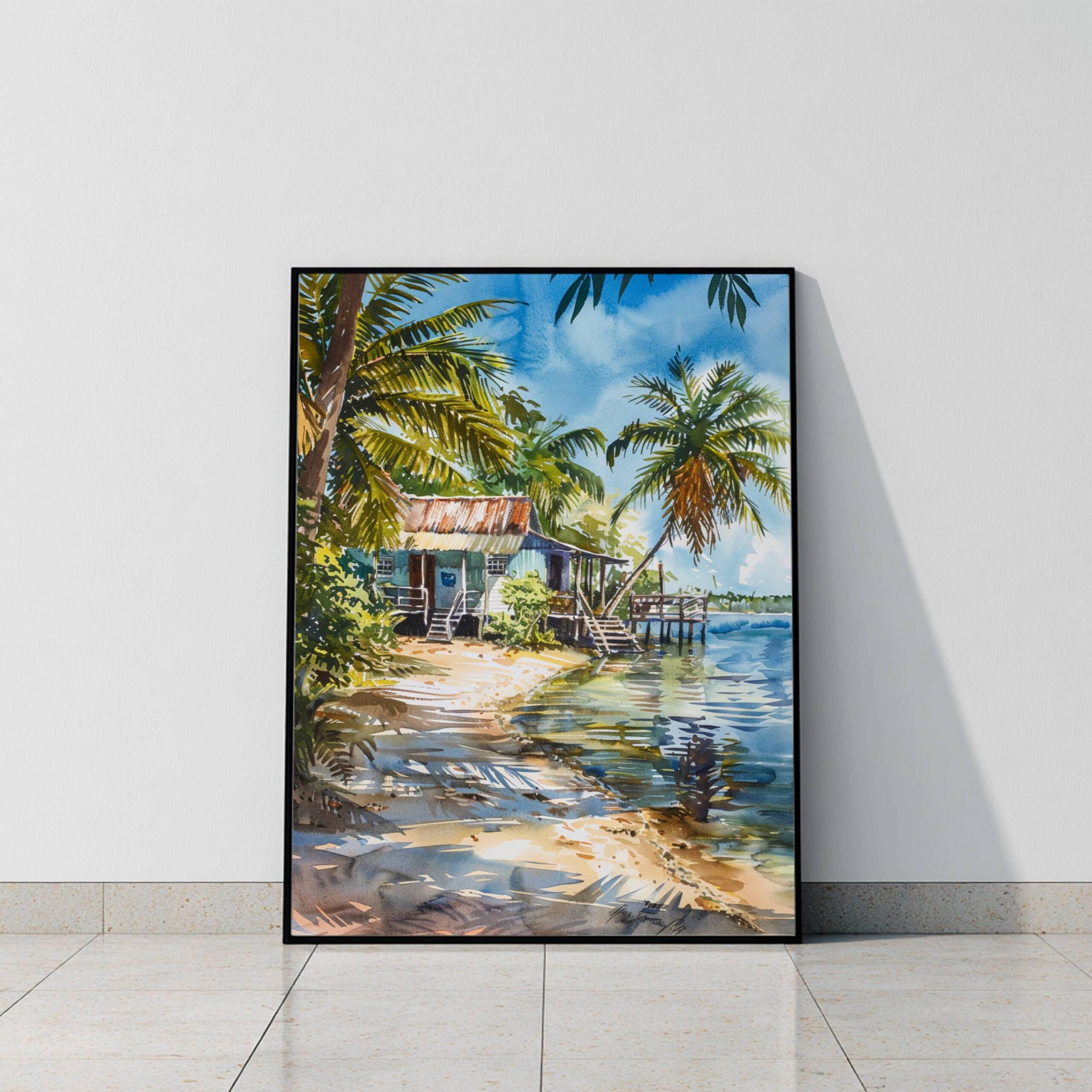 Belize Central America Watercolor: Travel Art Poster - Image 8