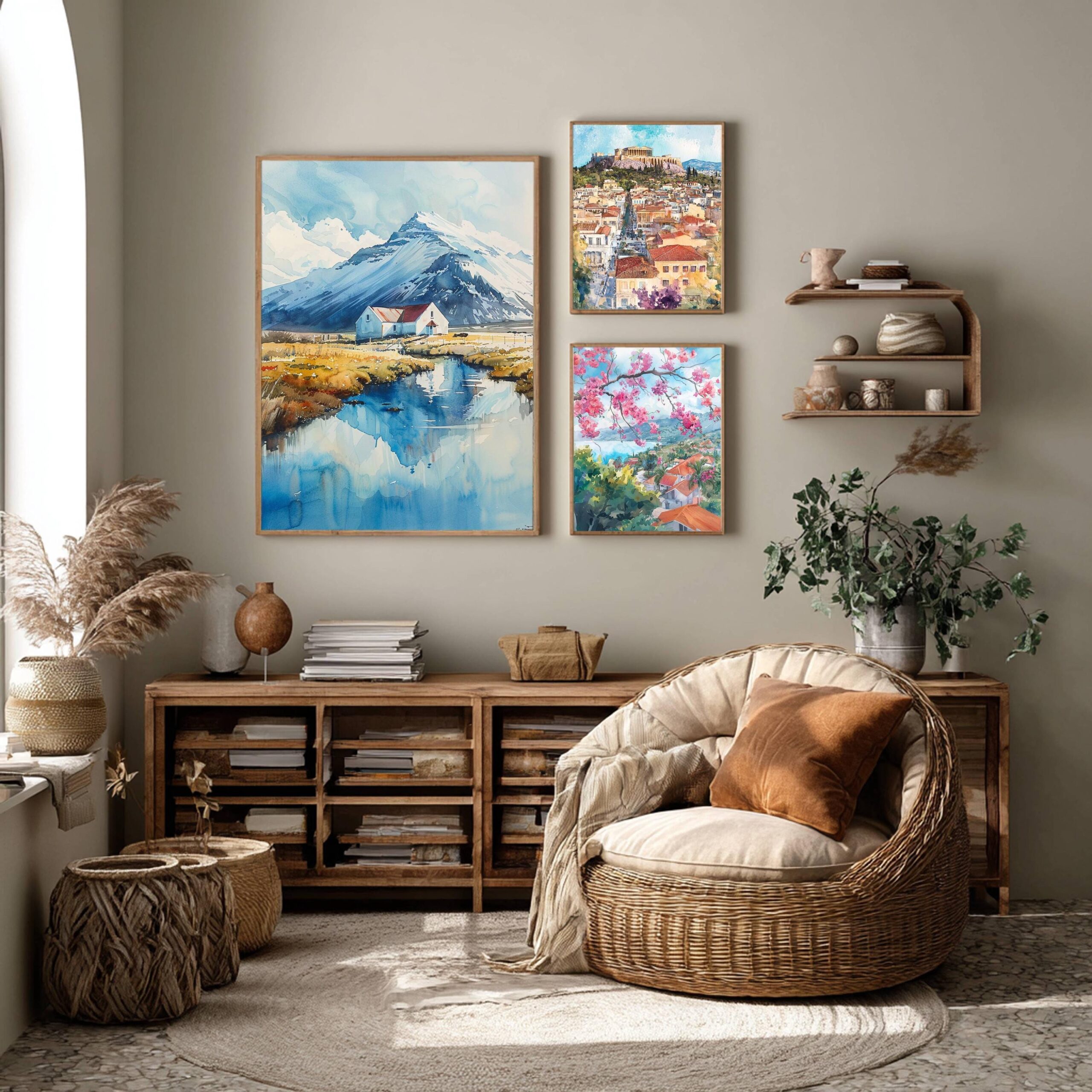 Island of Iceland Watercolor Print: Travel Art Poster - Image 2