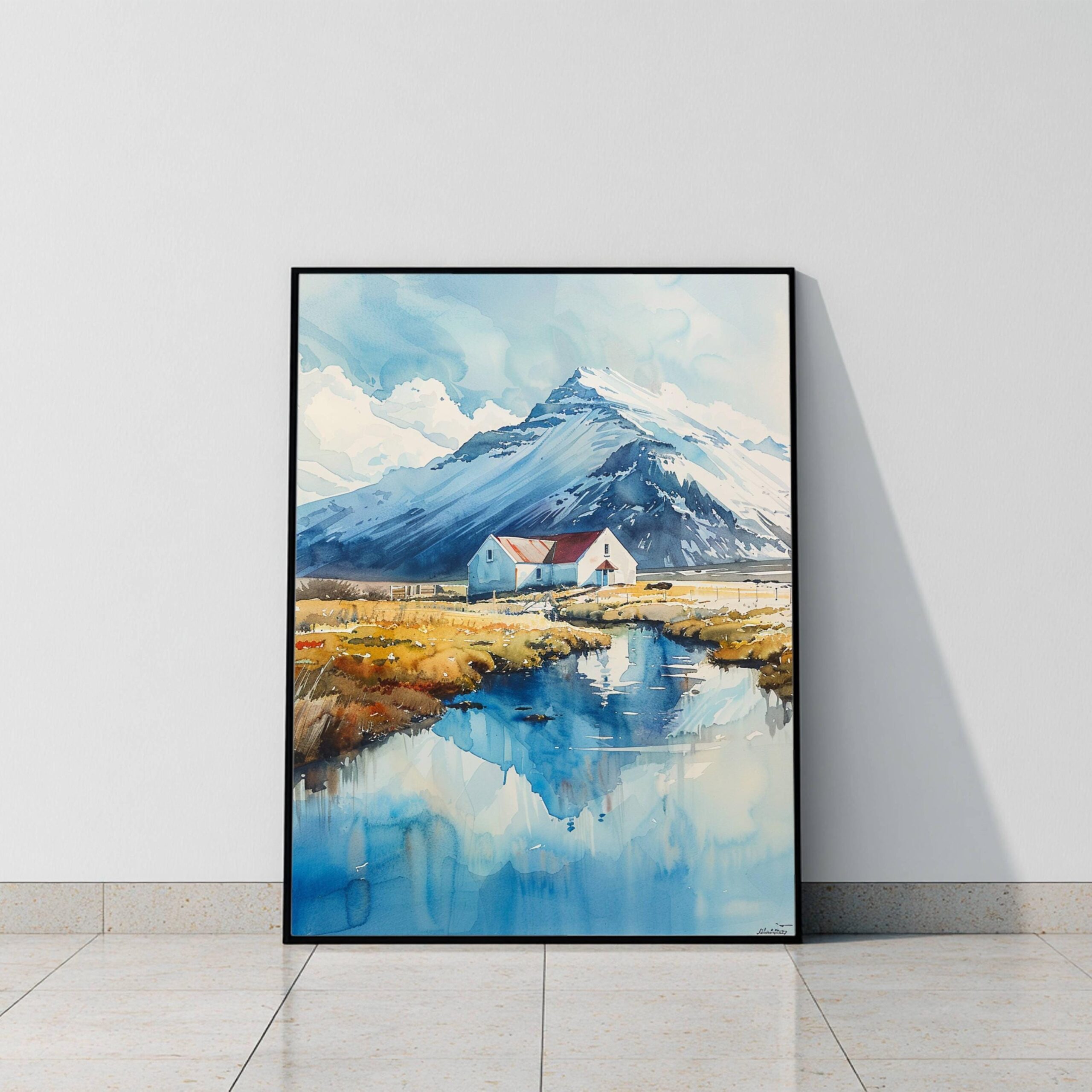 Island of Iceland Watercolor Print: Travel Art Poster - Image 8