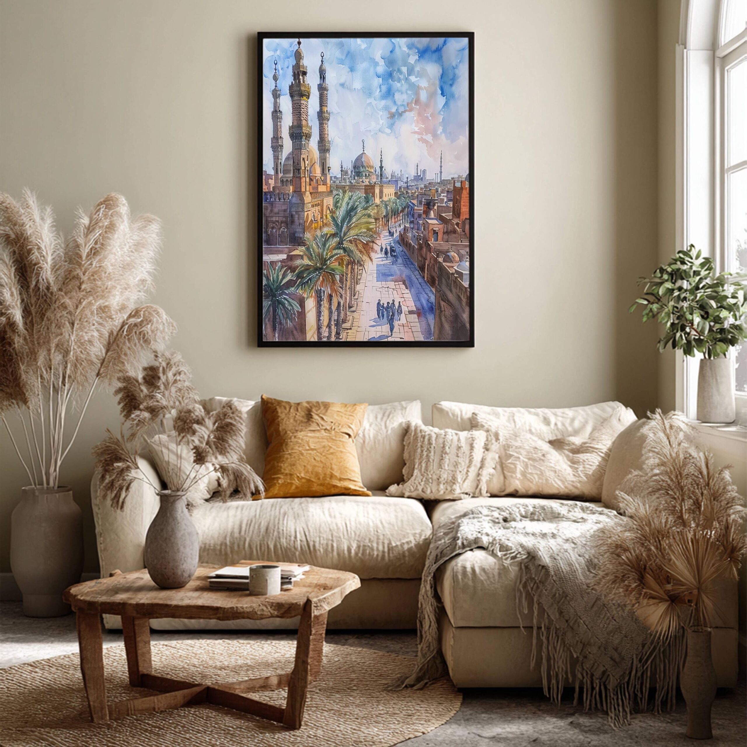 Cairo City Egypt Watercolor Print: Africa Travel Art Poster - Image 7