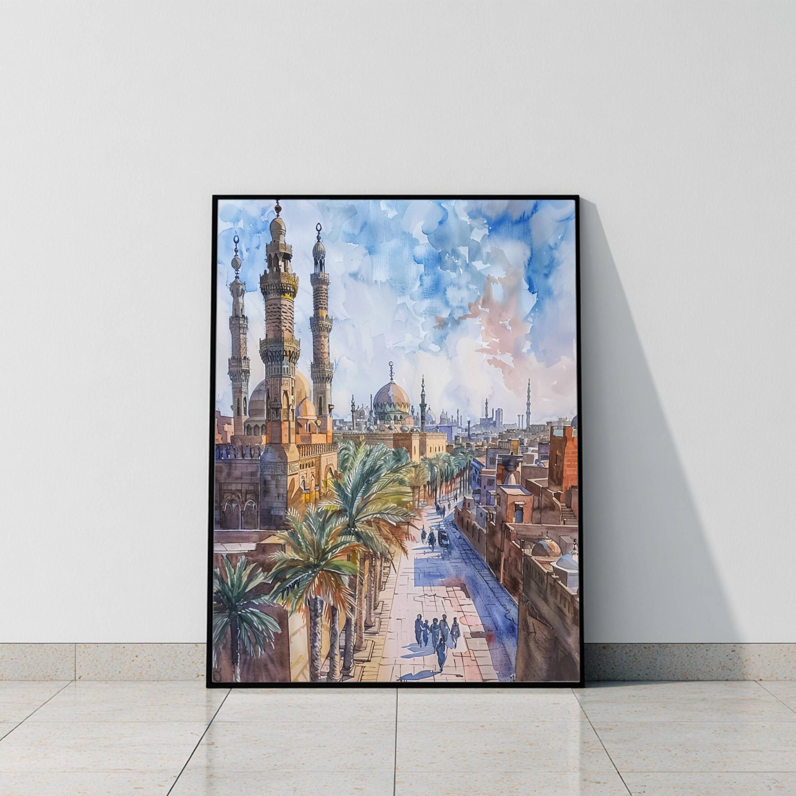 Cairo City Egypt Watercolor Print: Africa Travel Art Poster - Image 8
