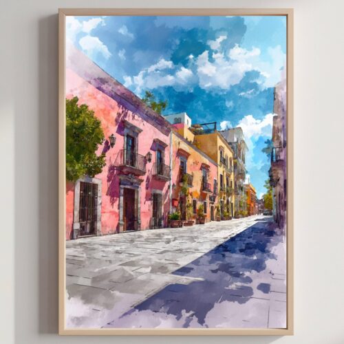 La Paz Mexico Watercolor Print: North America Travel Art Poster