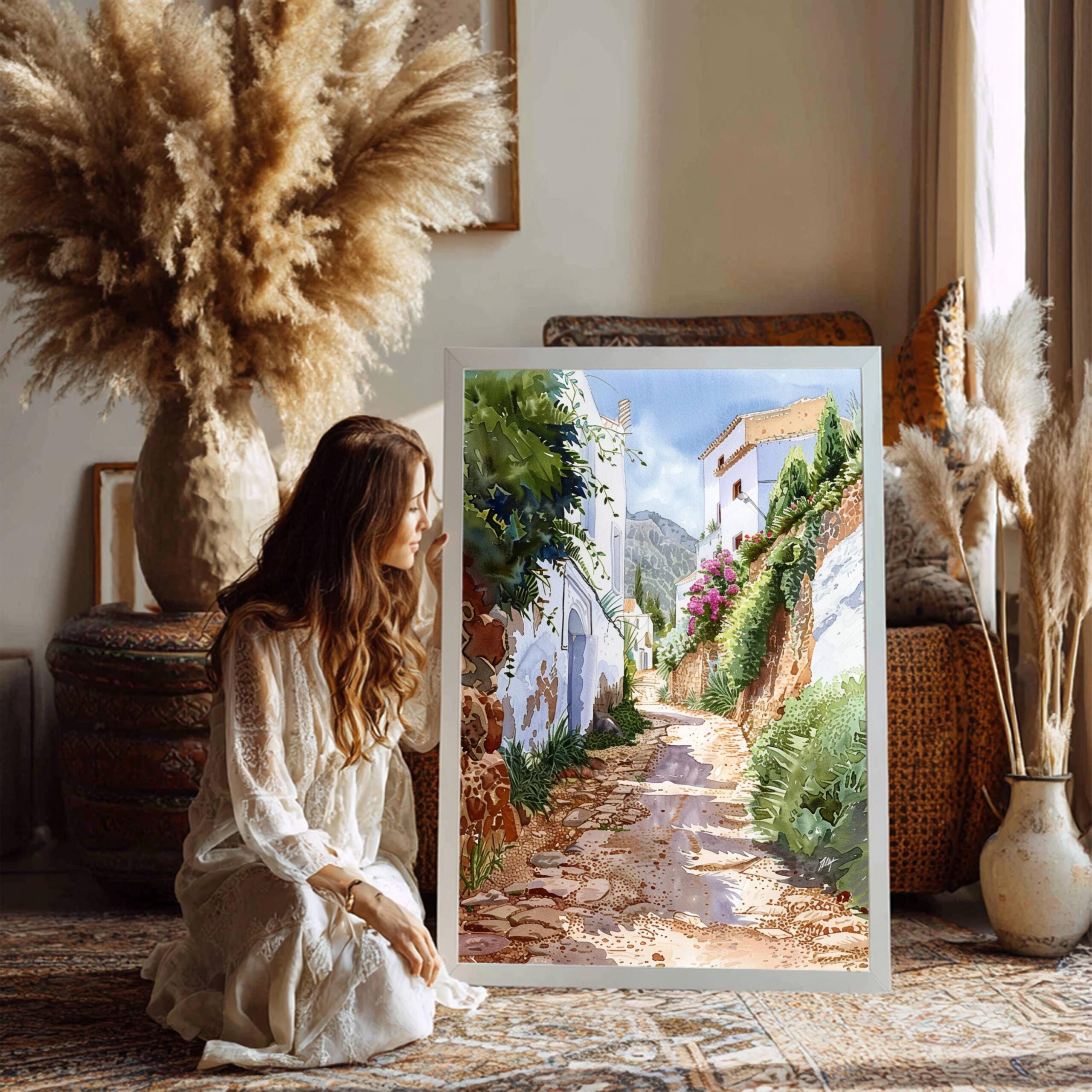 Morocco North Africa Watercolor: Travel Poster Print - Image 3