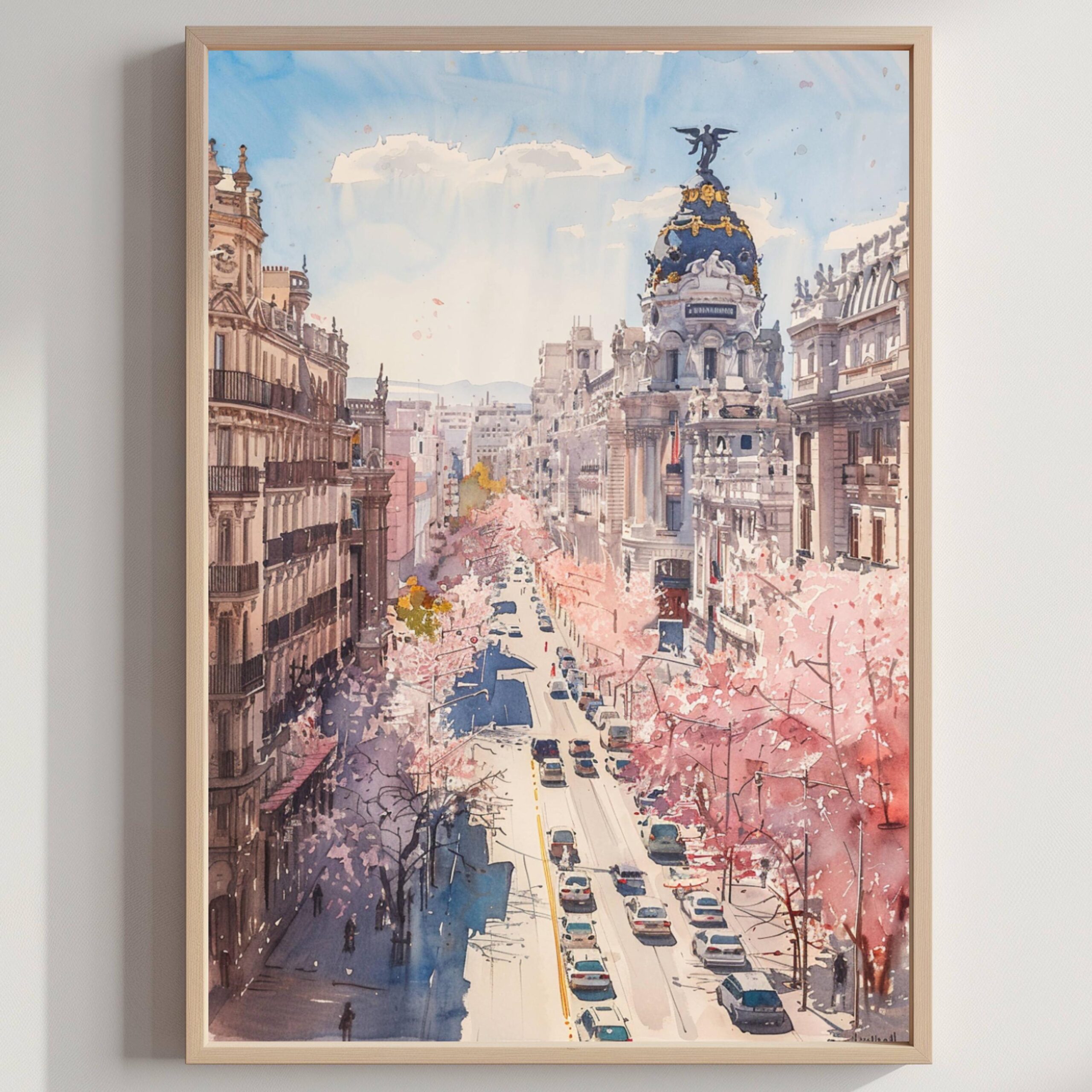 Madrid Spain Europe Watercolor: Travel Poster